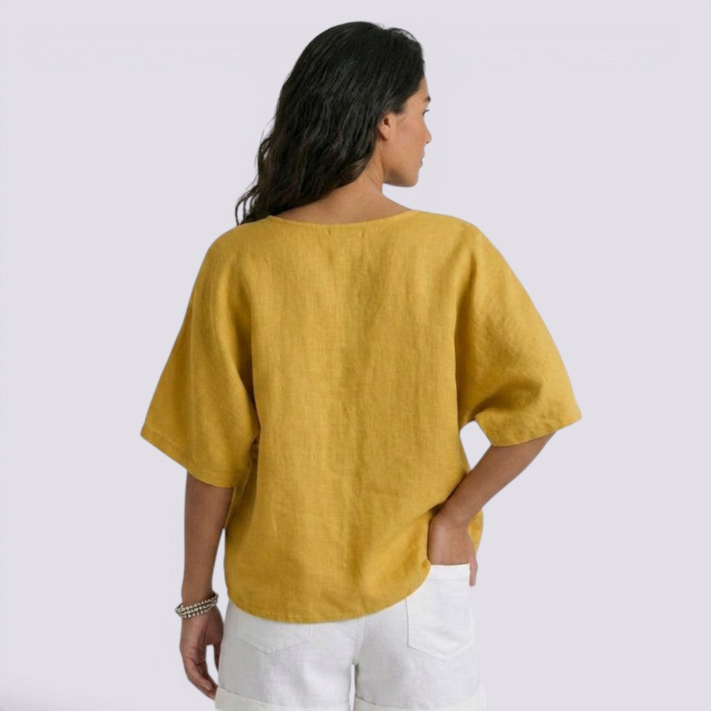 Camiseta Mujer Holgada Lino Verano
