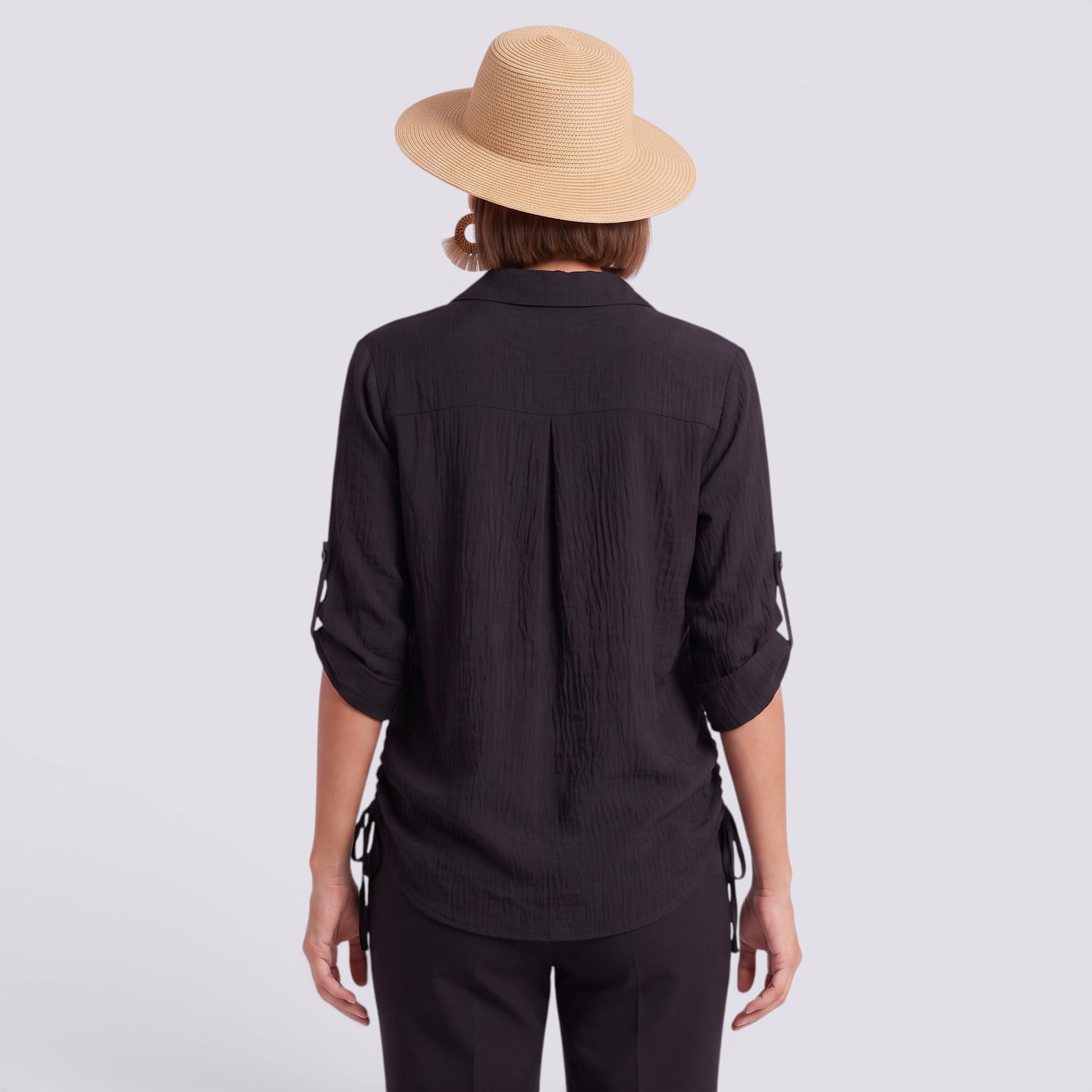 Camisa Playera Mujer Cordones Laterales