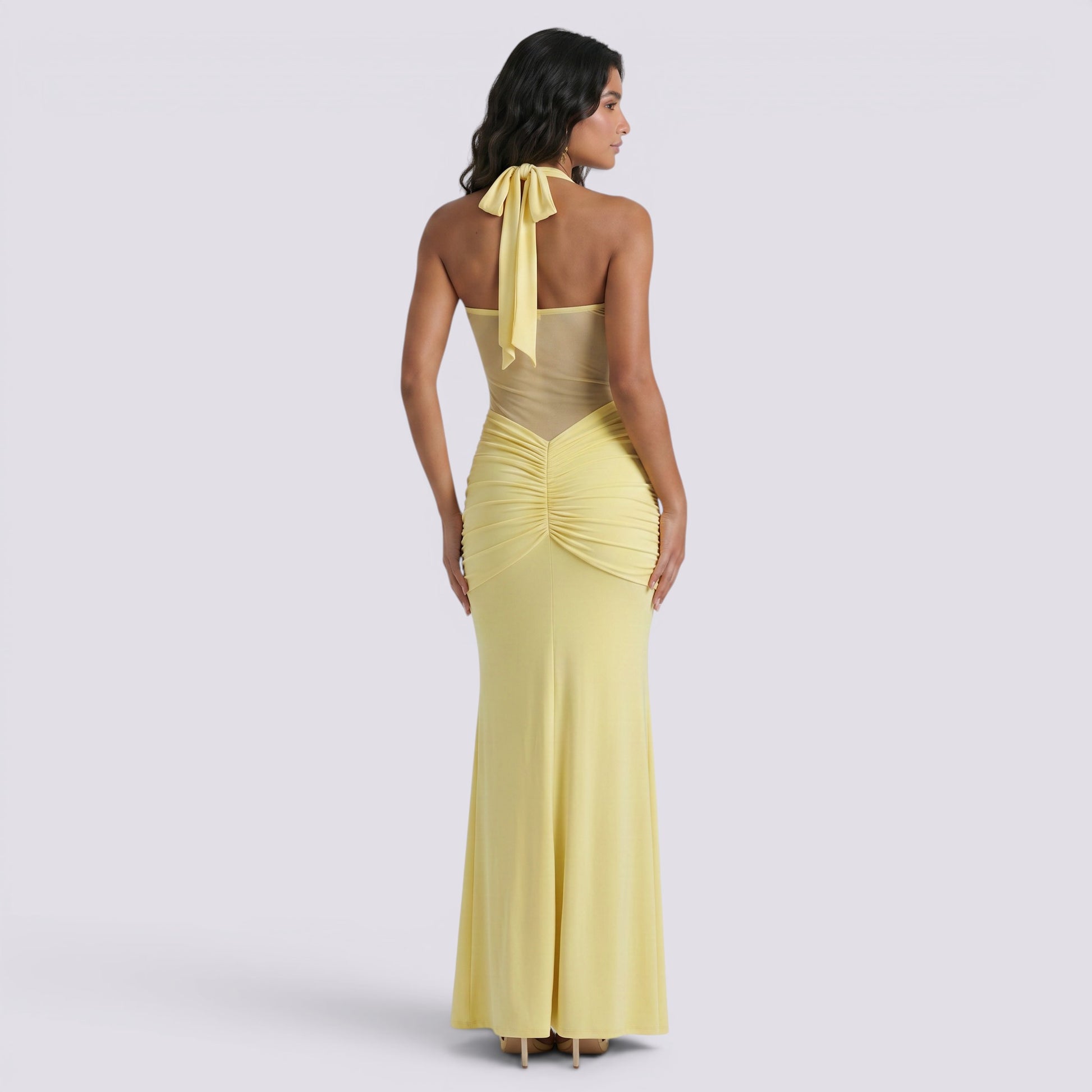 Vestido Largo Halter Mujer Fiesta Espalda Descubierta