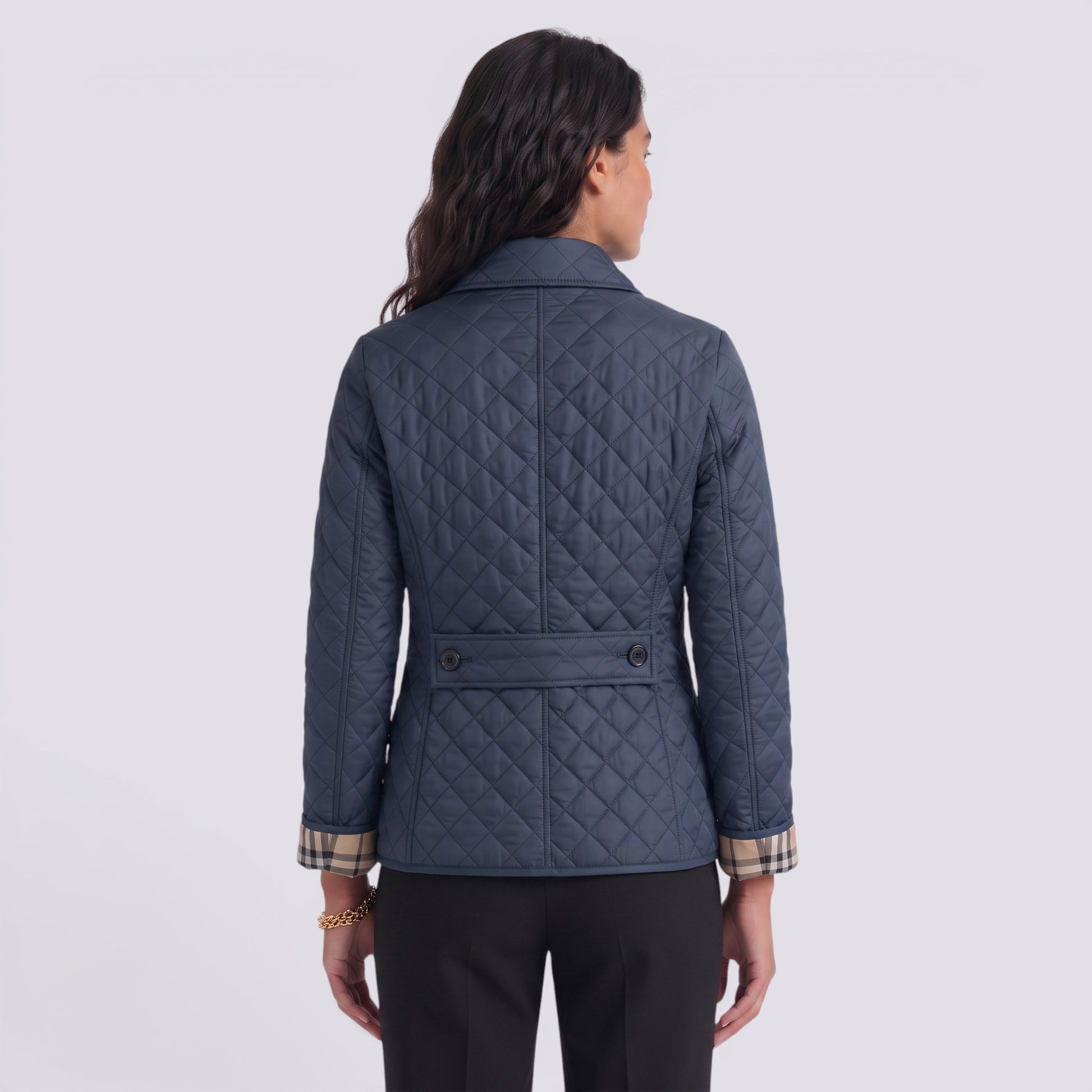 Chaqueta Acolchada Mujer Elegante con Solapa