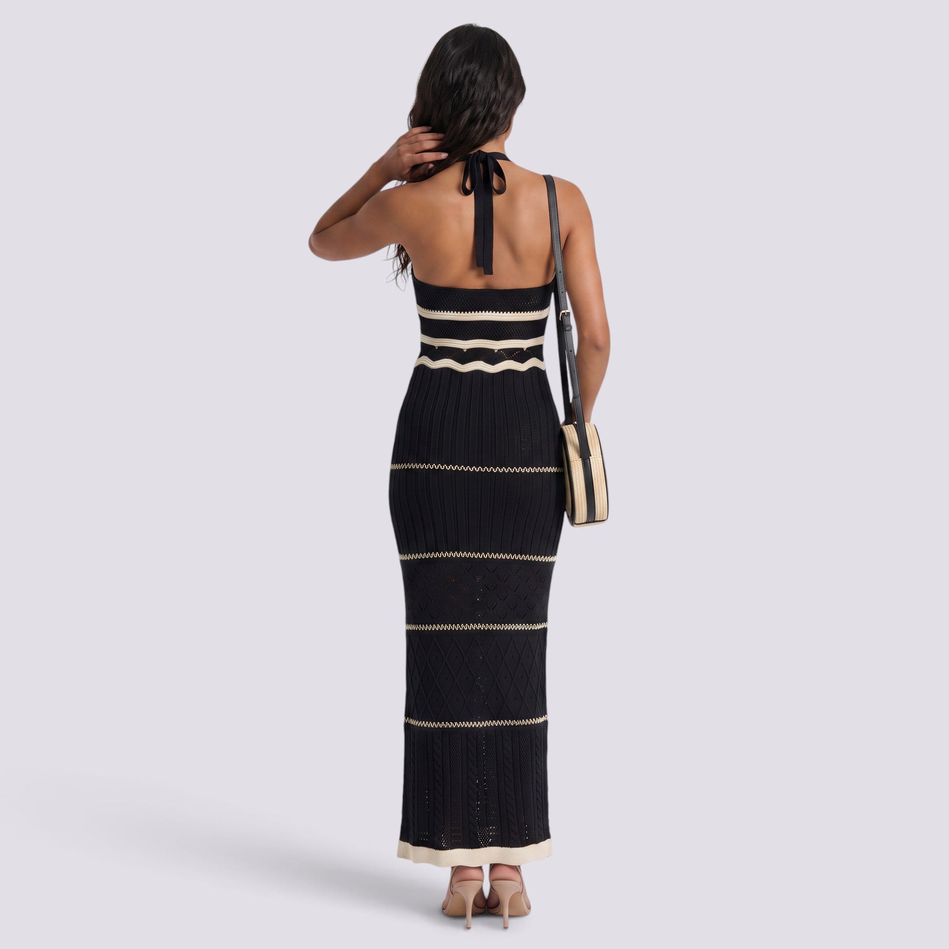 Vestido de Punto Mujer Tirantes Calado