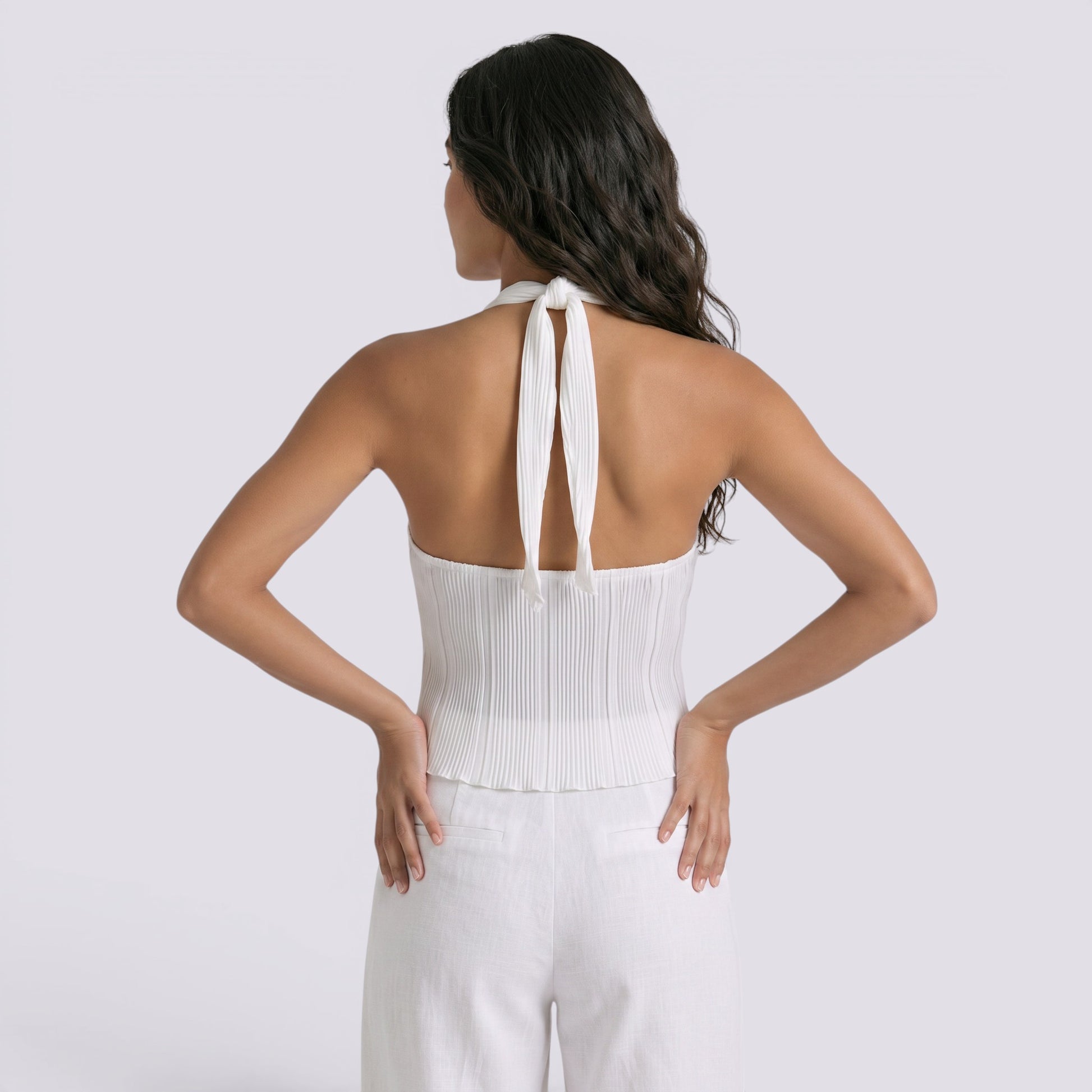 Top Halter Cuello Mujer Espalda Descubierta