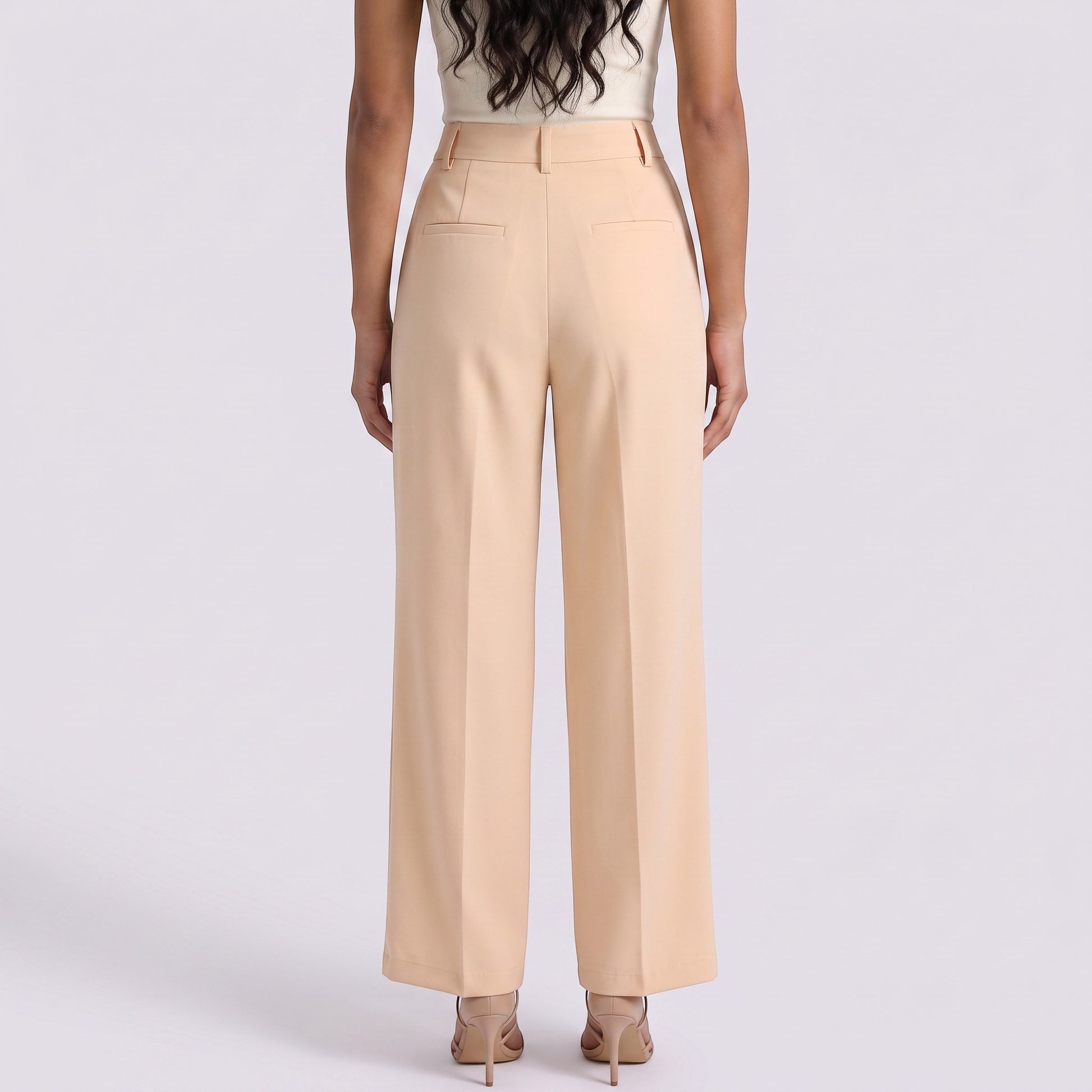 Pantalón Ancho Mujer Cintura Alta con Cordón