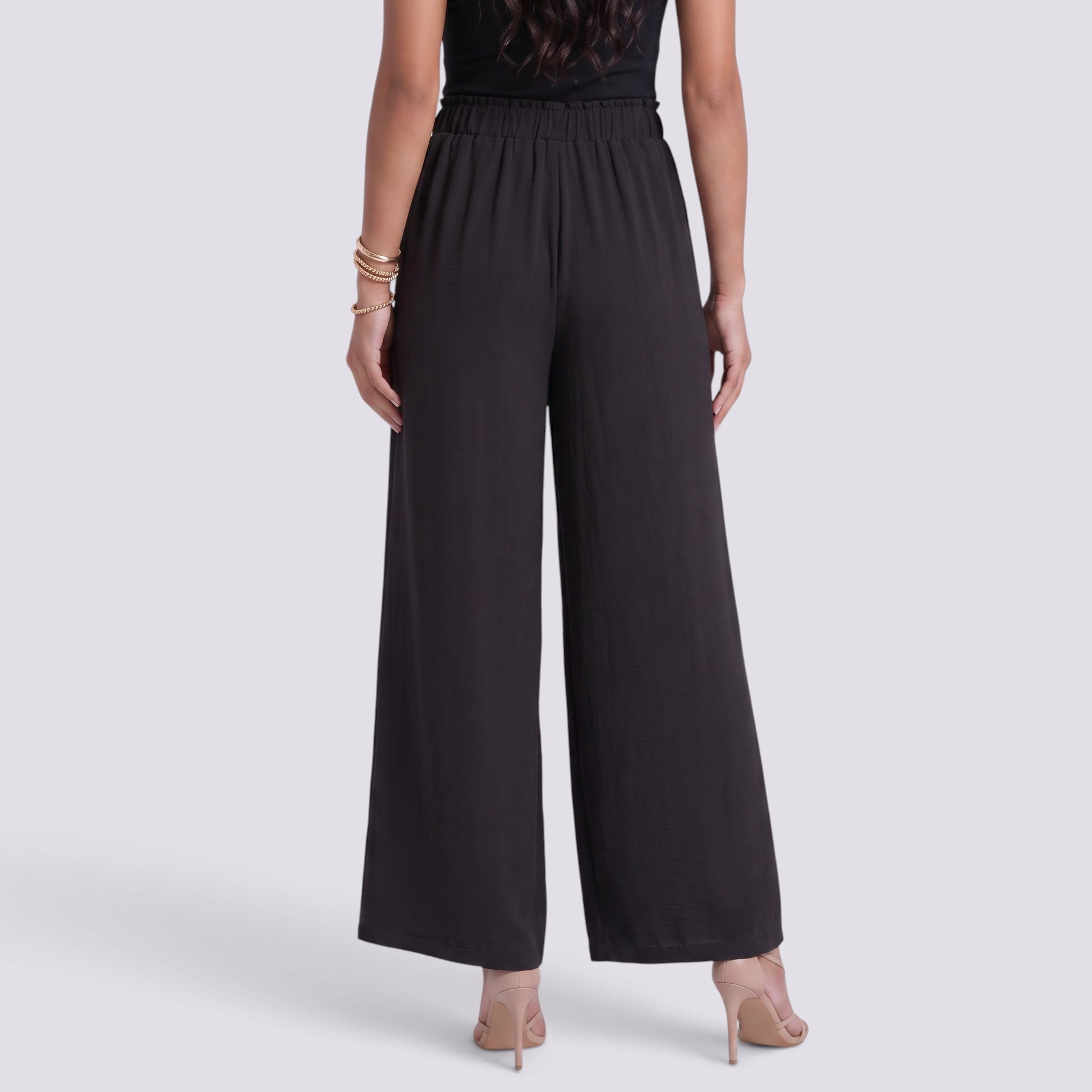 Pantalón Ancho Mujer Cintura Elástica