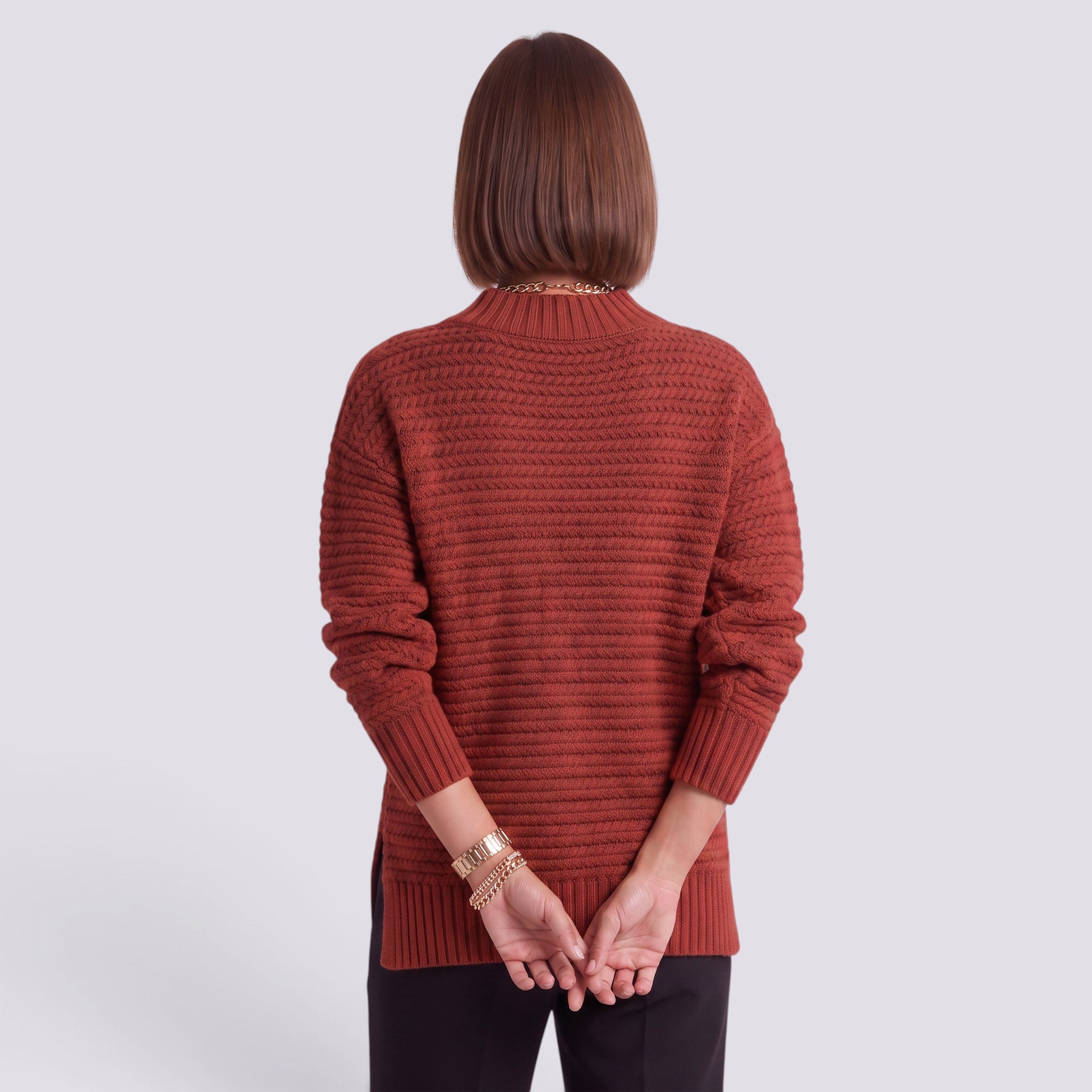 Jersey Mujer de Punto Cuello Alto