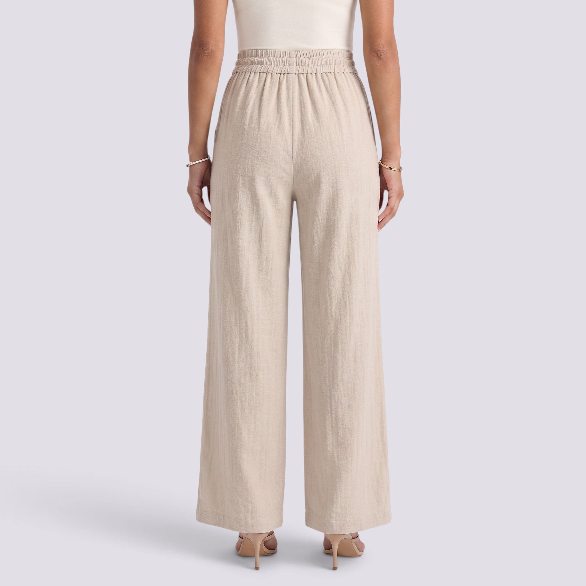 Pantalón Ancho Mujer Cintura Cordón