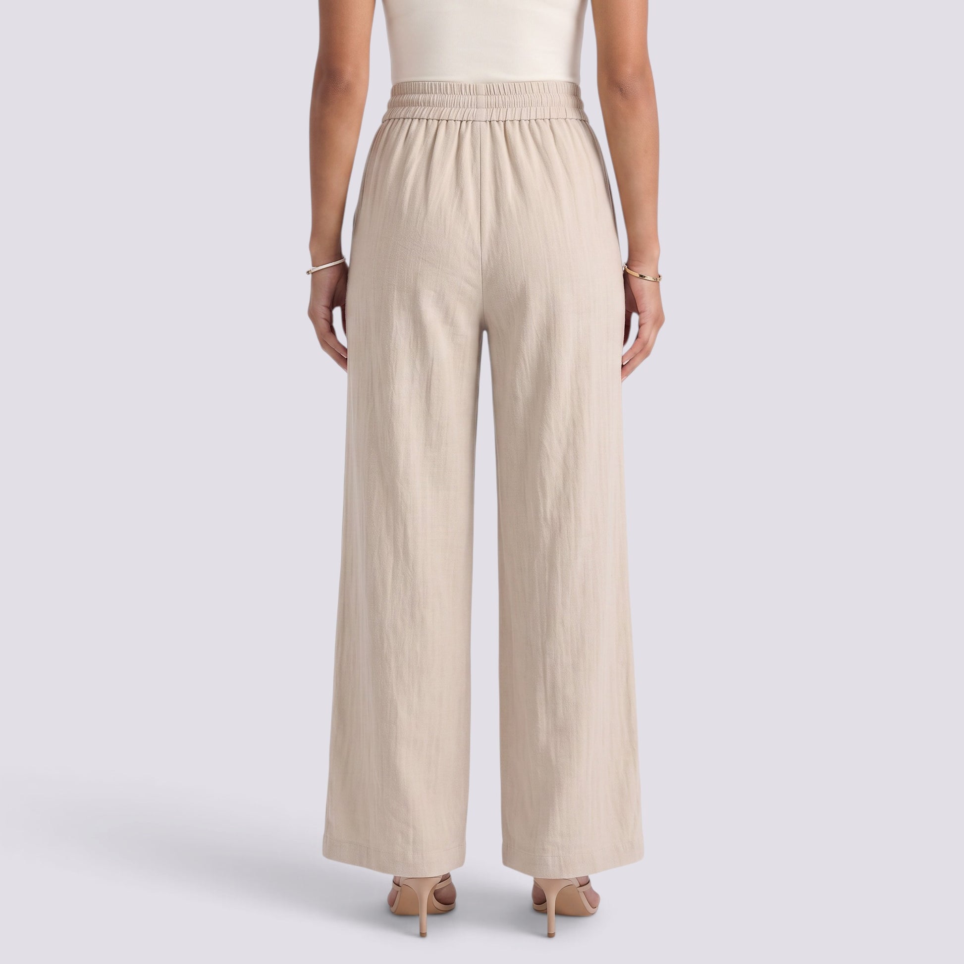 Pantalón Ancho Mujer Cintura Cordón