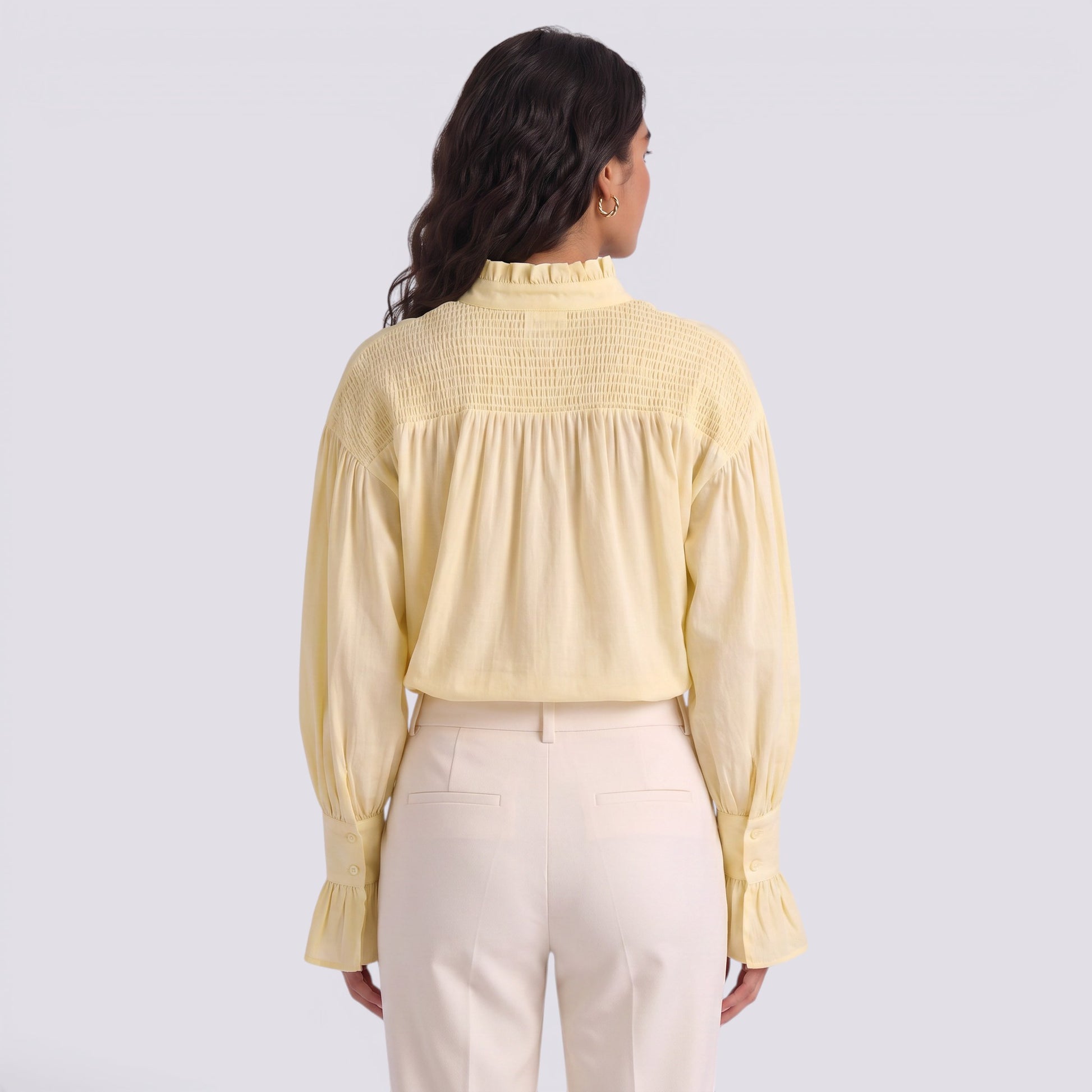 Camisa Mujer Elegante Manga Larga Cuello Solapa