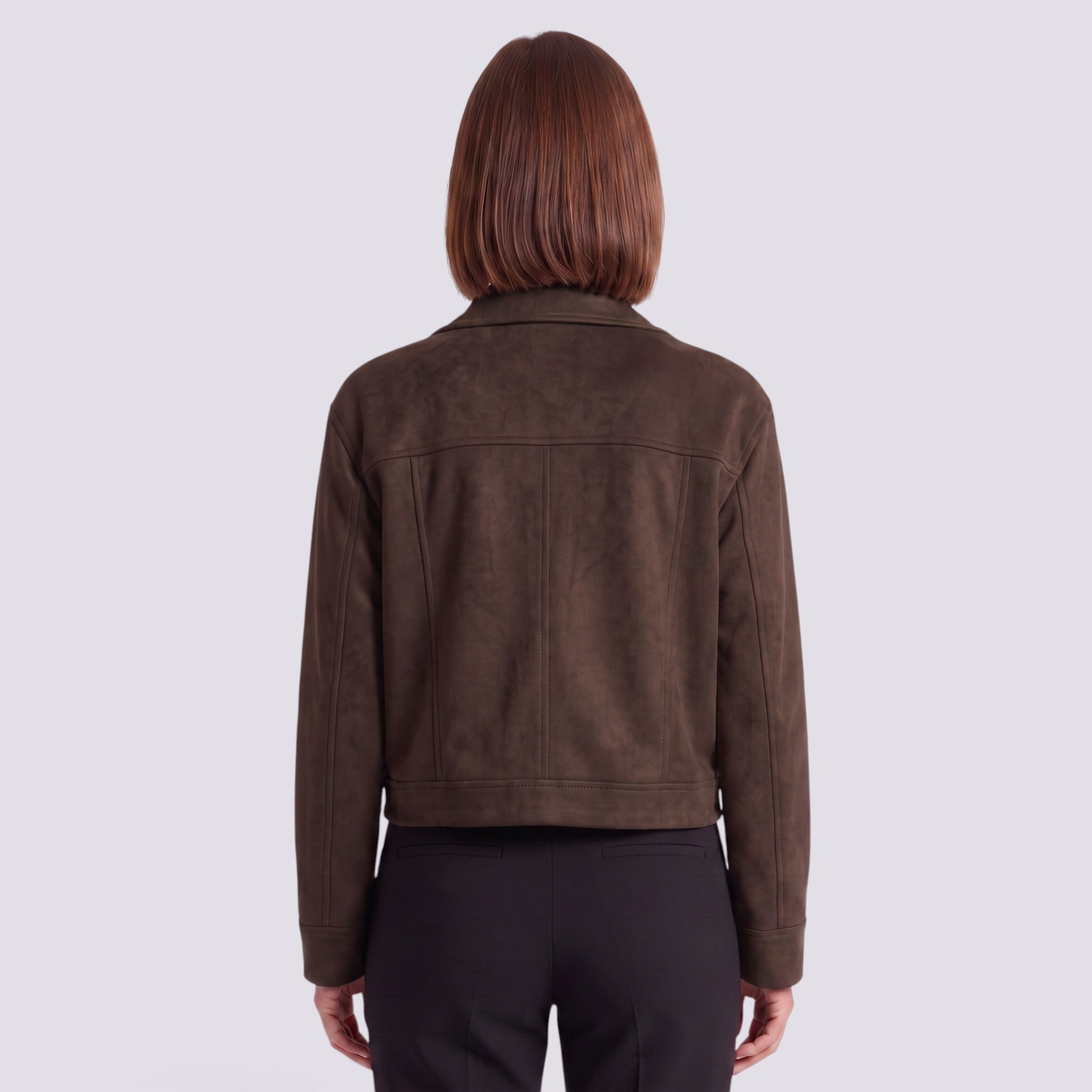 Chaqueta Corta Mujer Efecto Ante