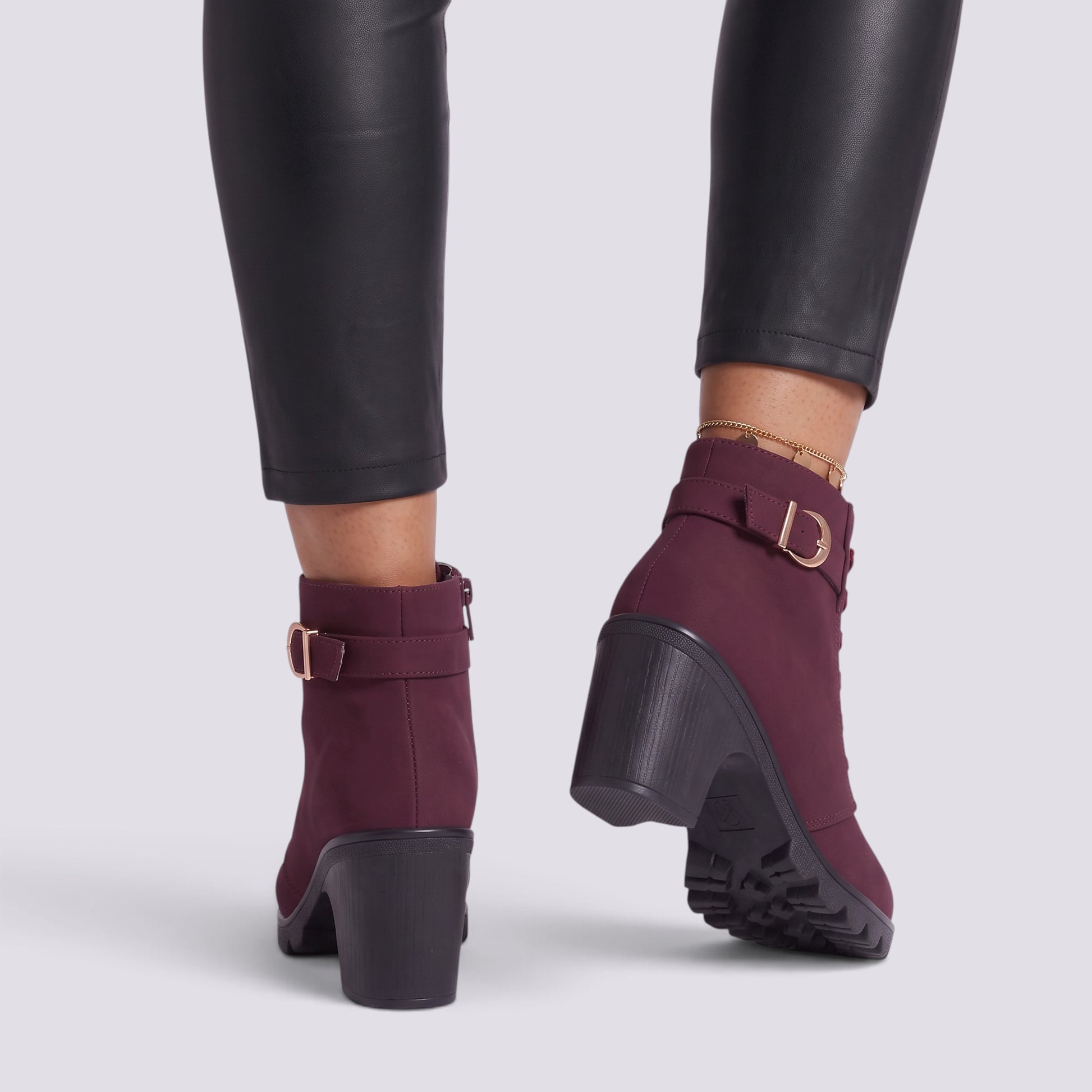 Botines Mujer Tacón con Cordones