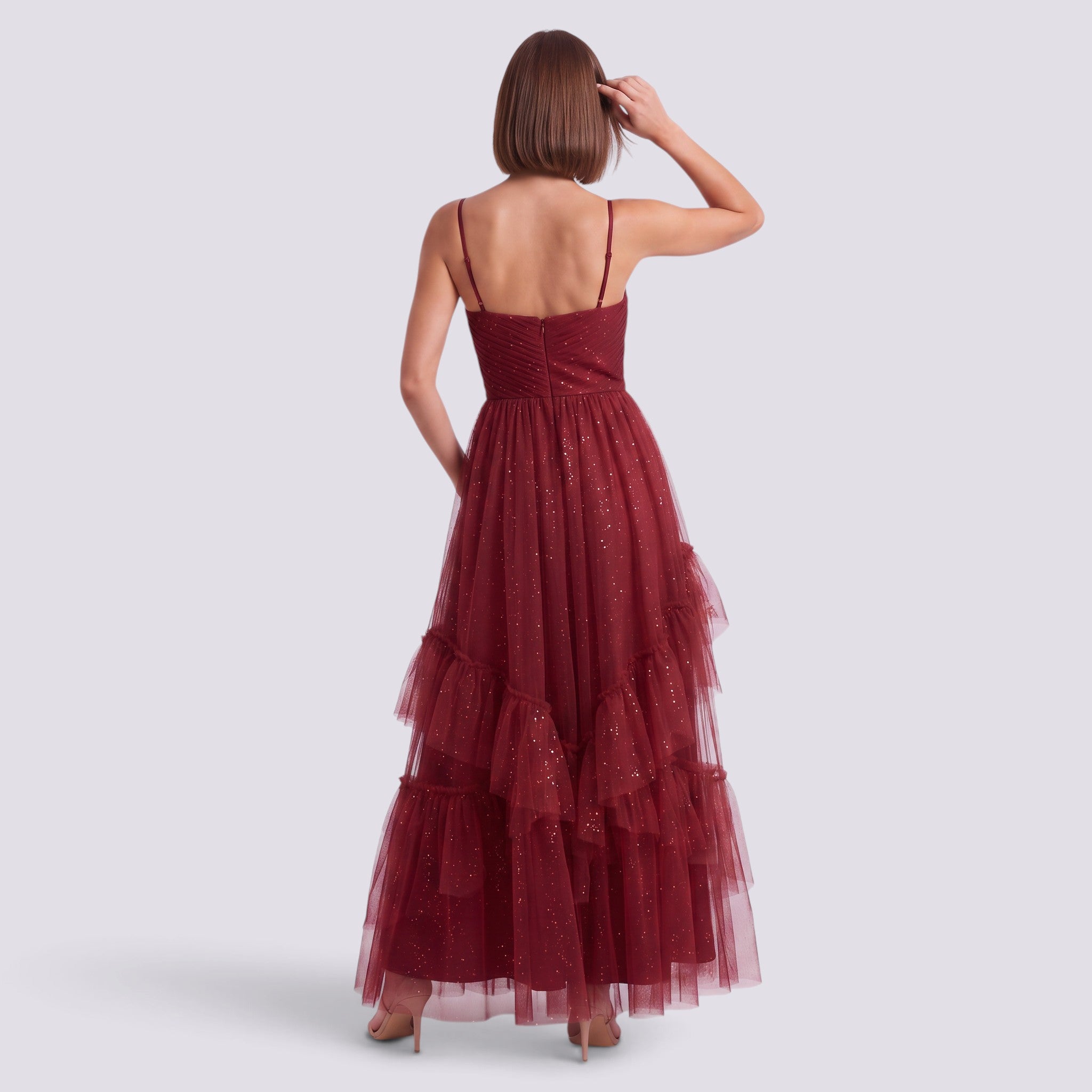 Vestido Largo Fiesta Mujer Sin Mangas Invitada Boda Elegante