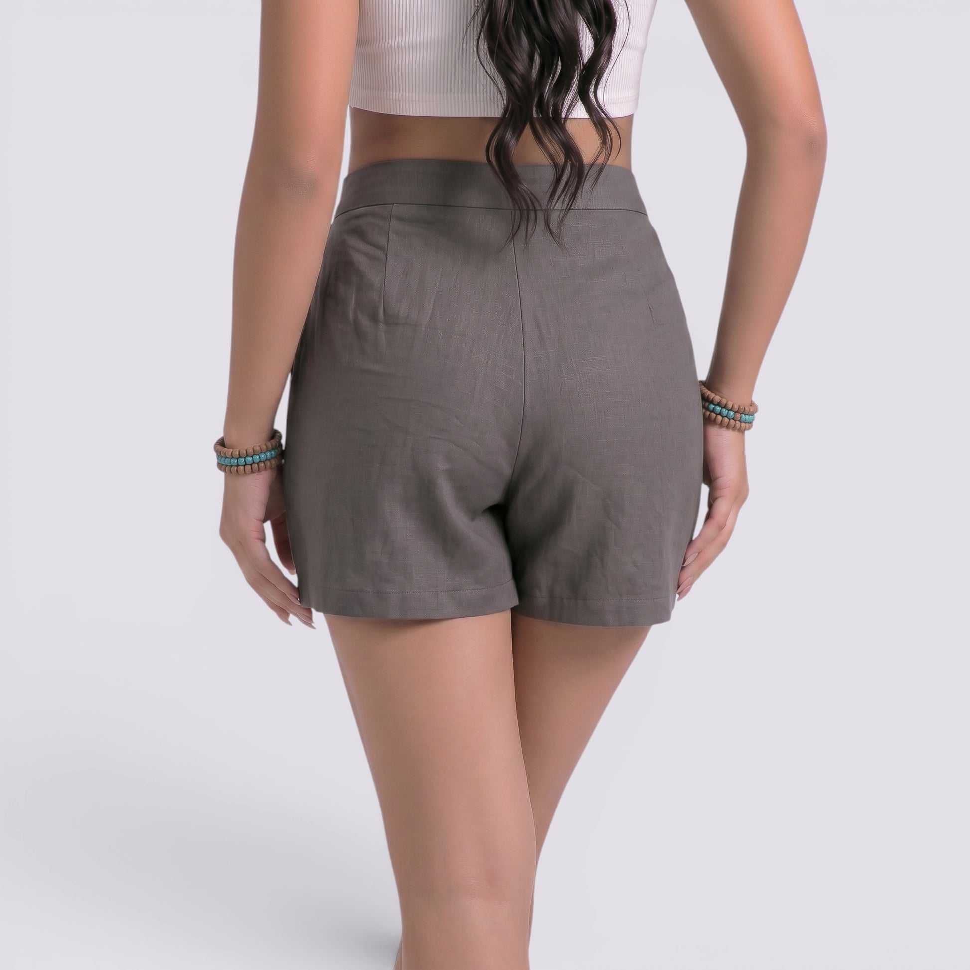 Shorts Lino Mujer Verano Elegante