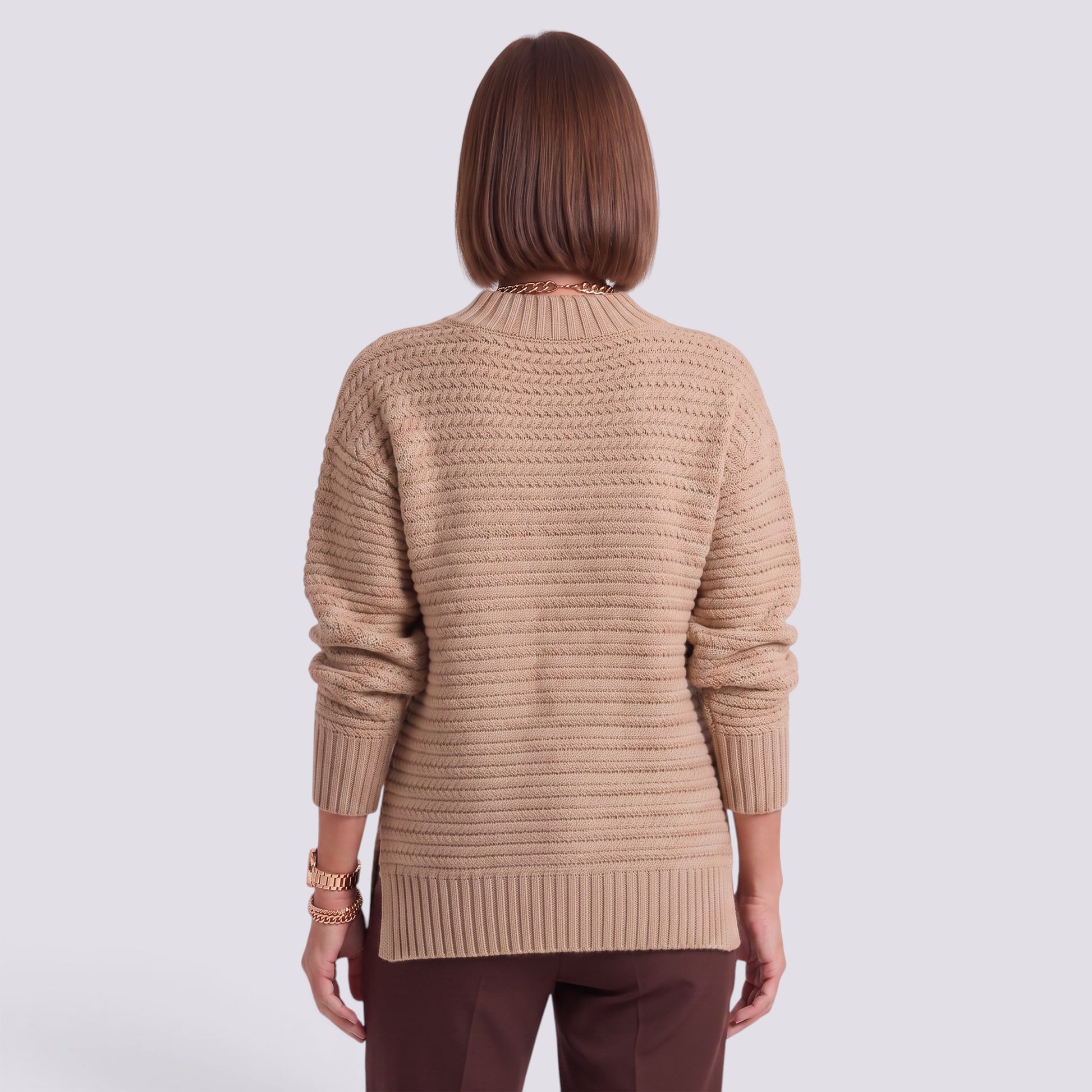 Jersey Mujer de Punto Cuello Alto