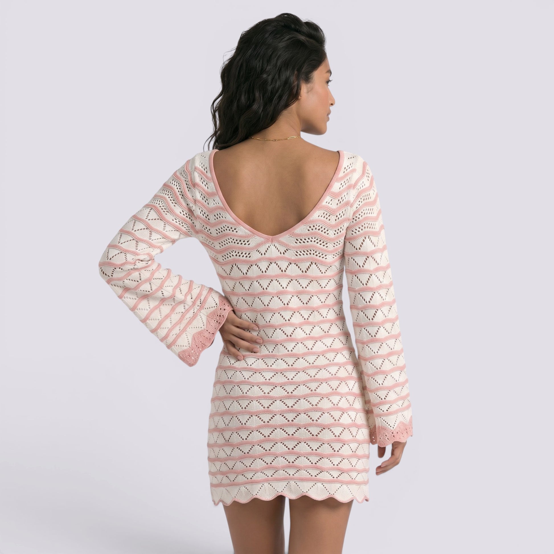 Vestido Playa Mujer Rayas Boho