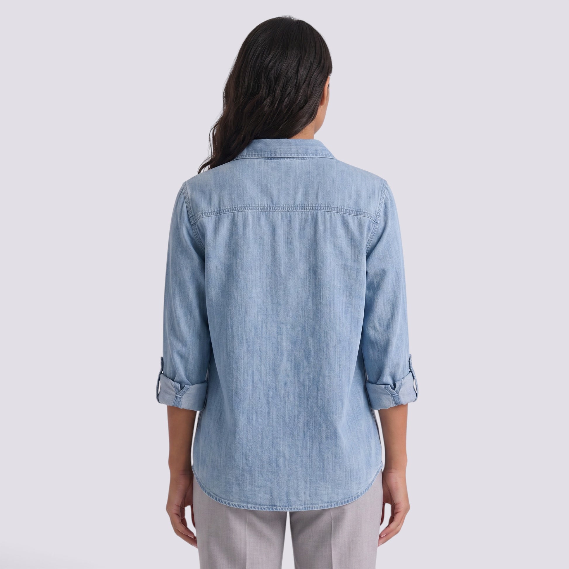 Chaqueta Mujer Vaquera Corte Holgado Doble Bolsillo