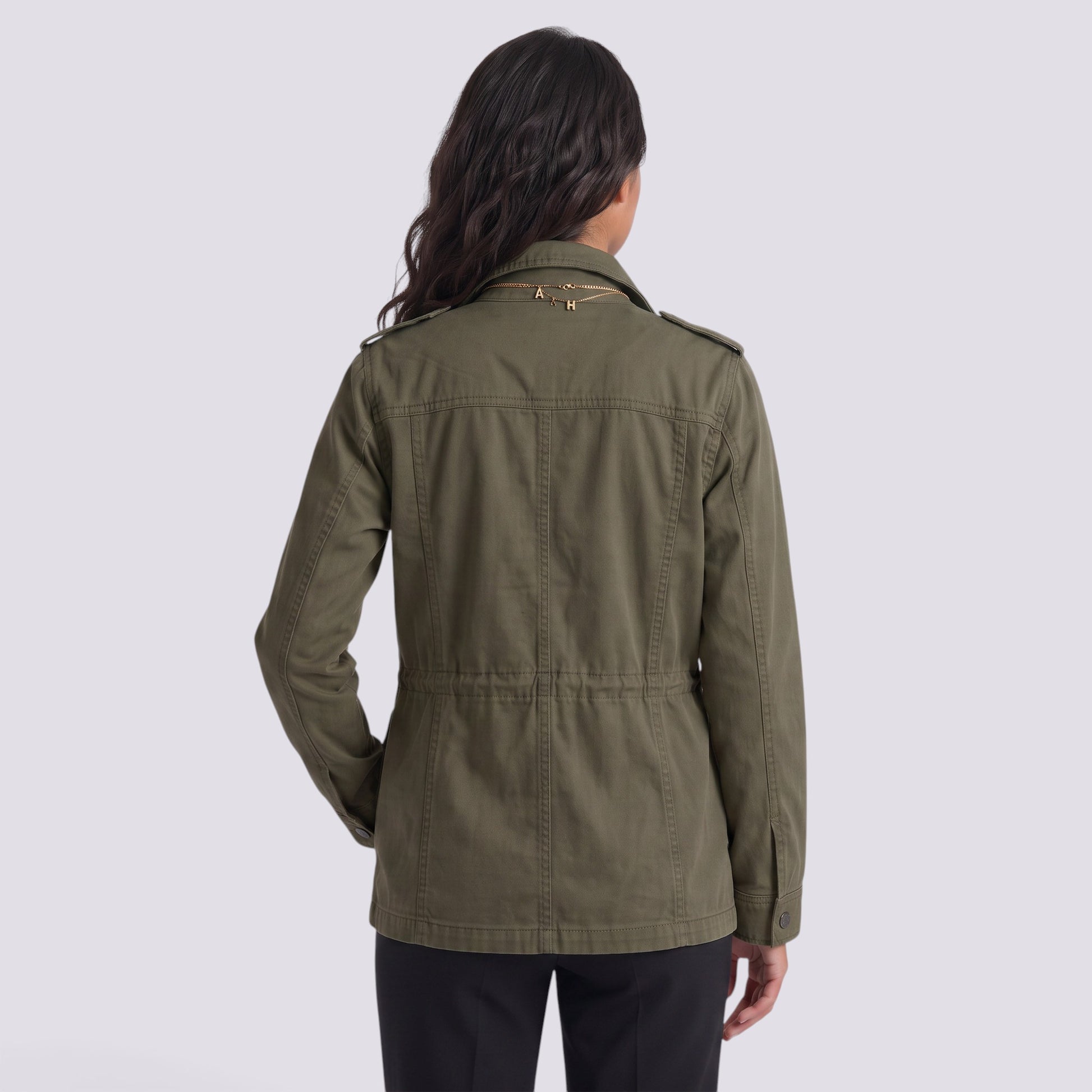 Chaqueta Corta Mujer Solapa y Bolsillos