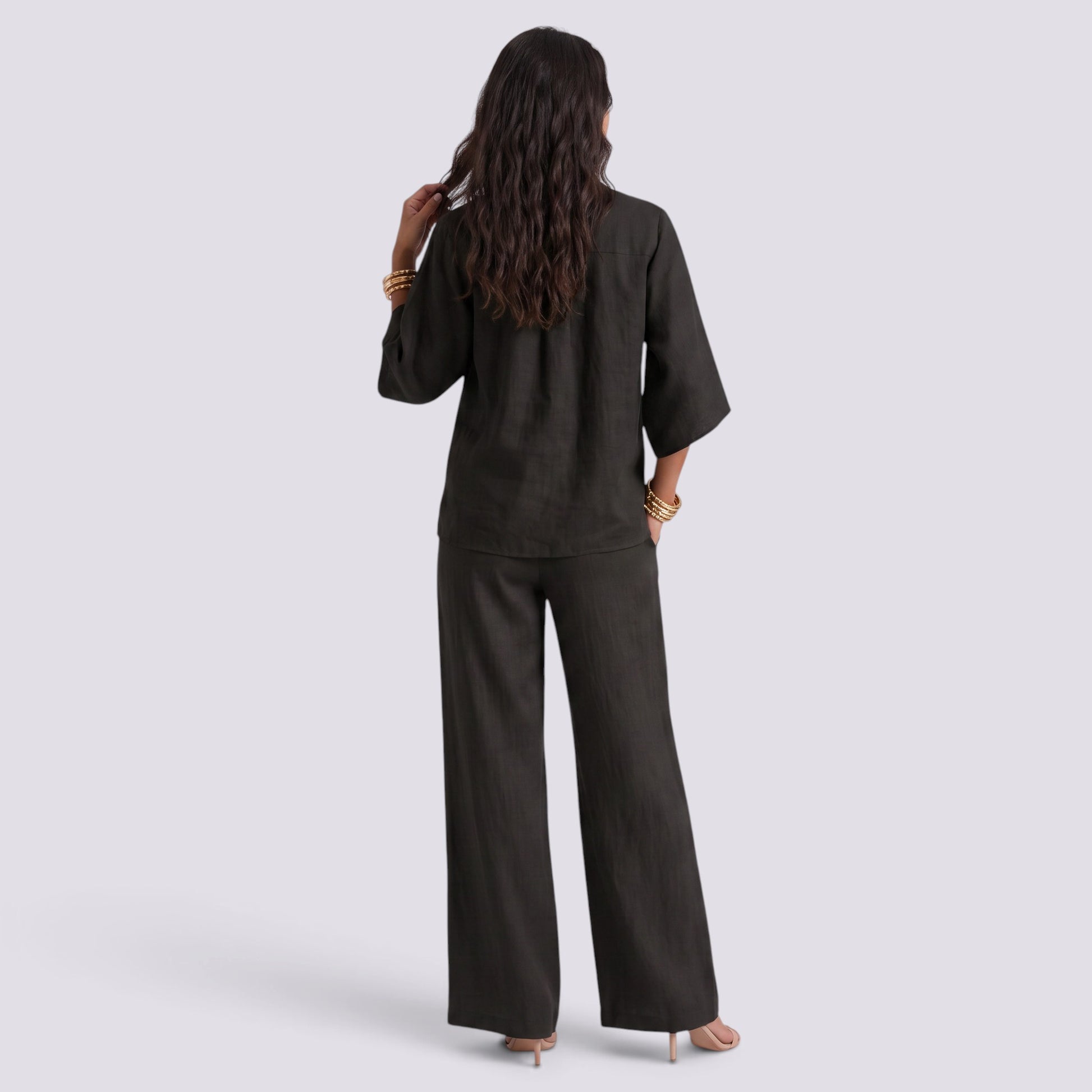 Conjunto Mujer Top y Pantalón Recto