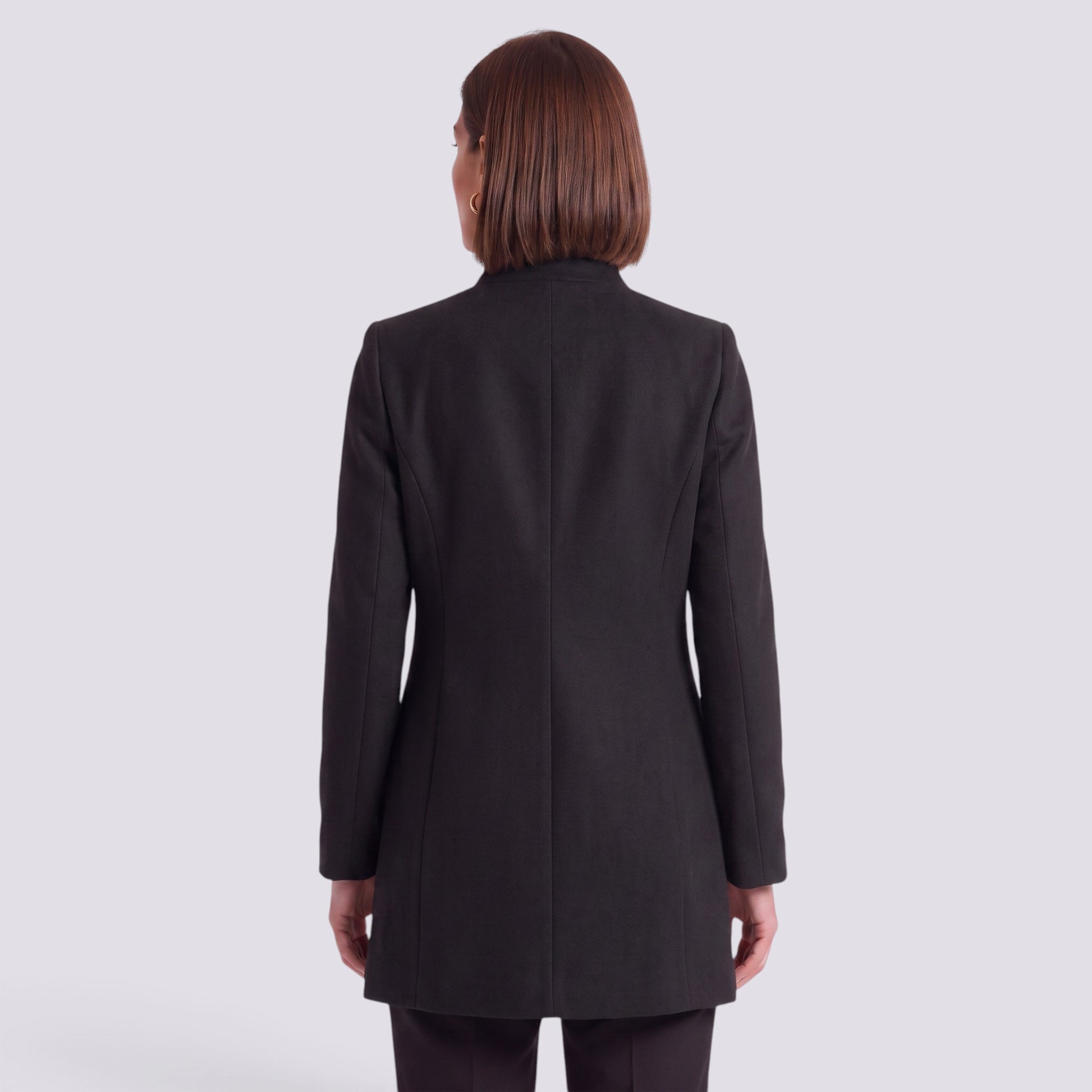 Abrigo Mujer Cruzado Entallado Elegante Bolsillos