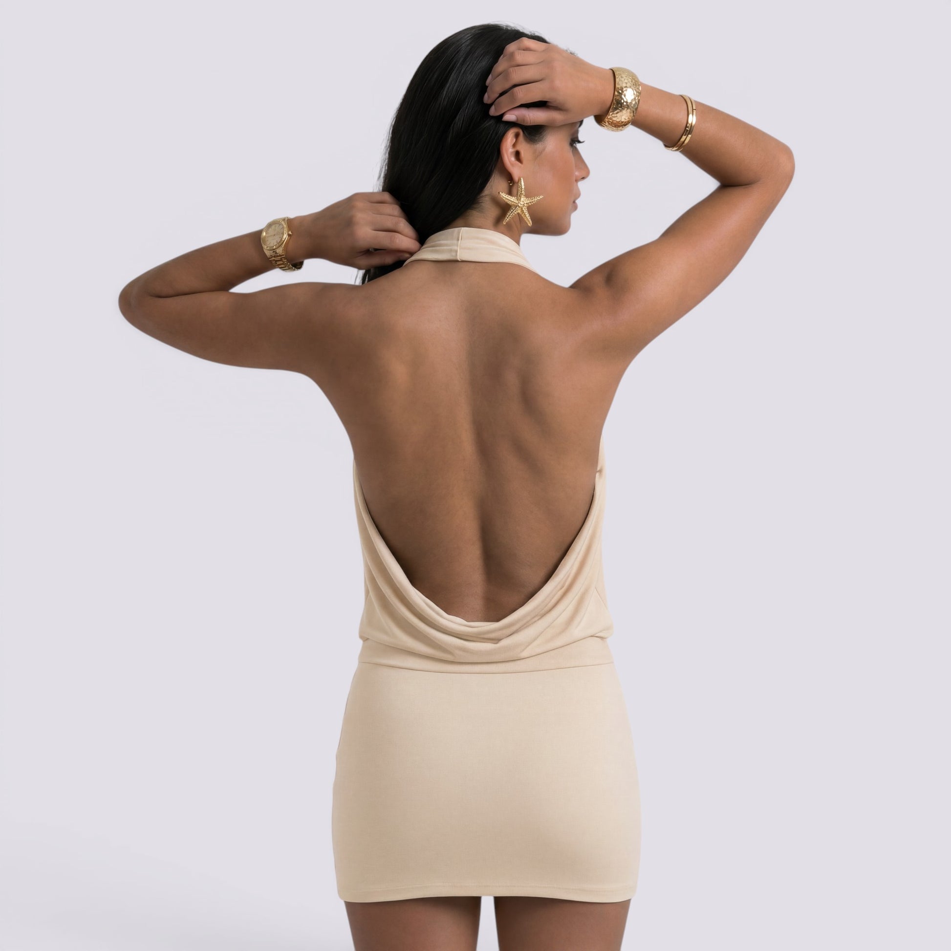 Vestido Halter Mujer Verano Elegante