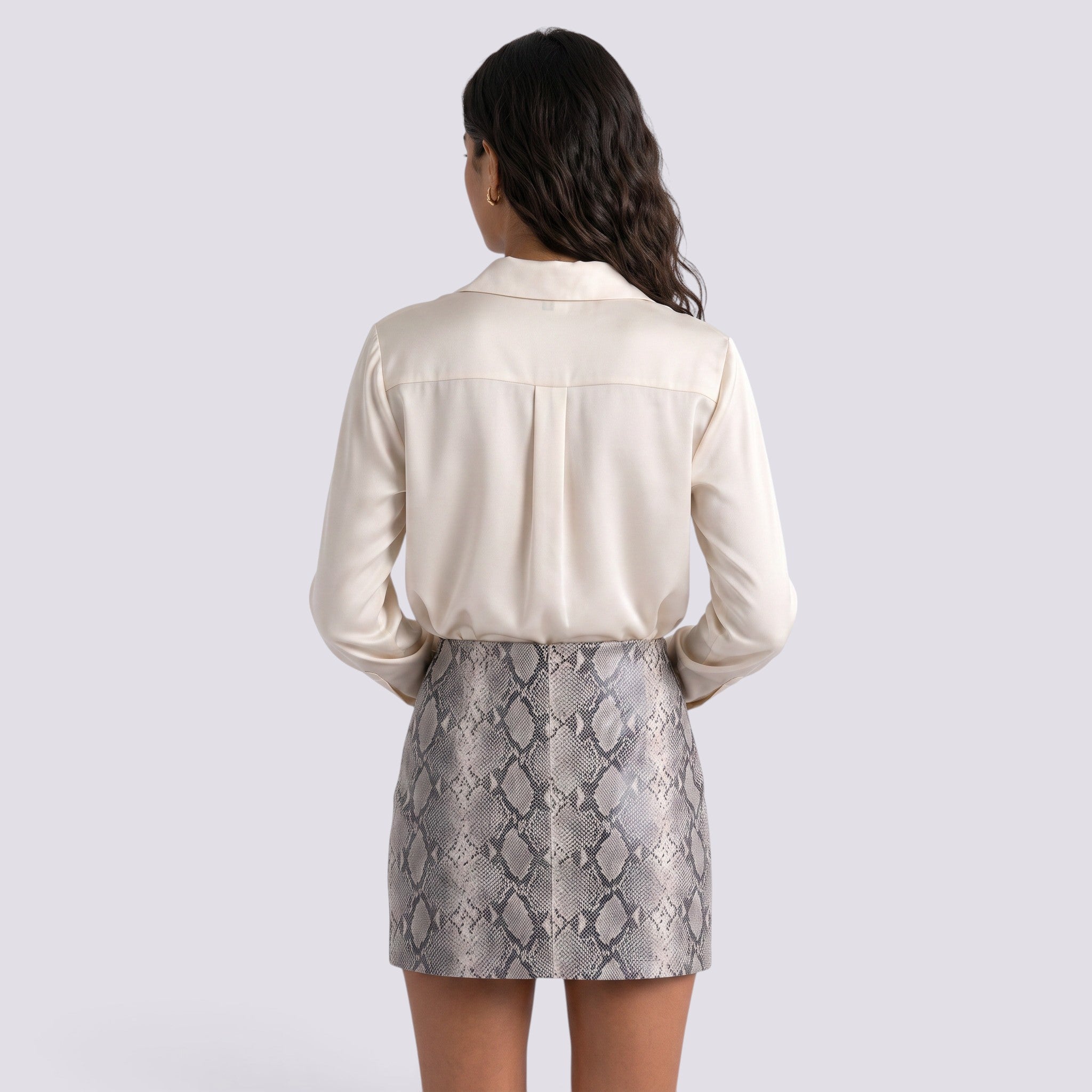 Blusa Mujer Manga Larga con Solapa