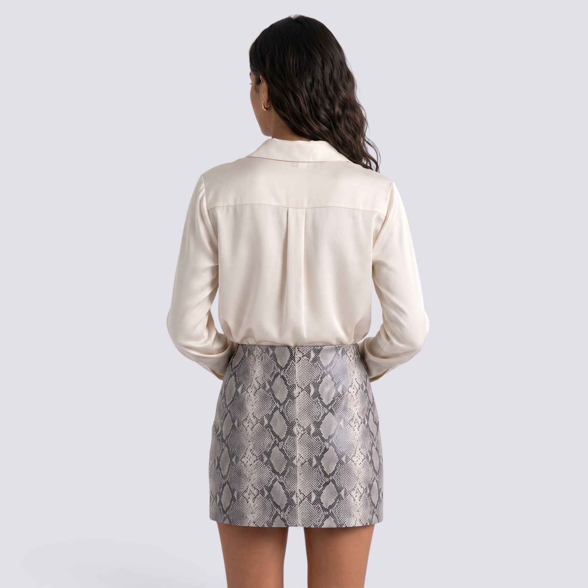 Blusa Mujer Manga Larga con Solapa