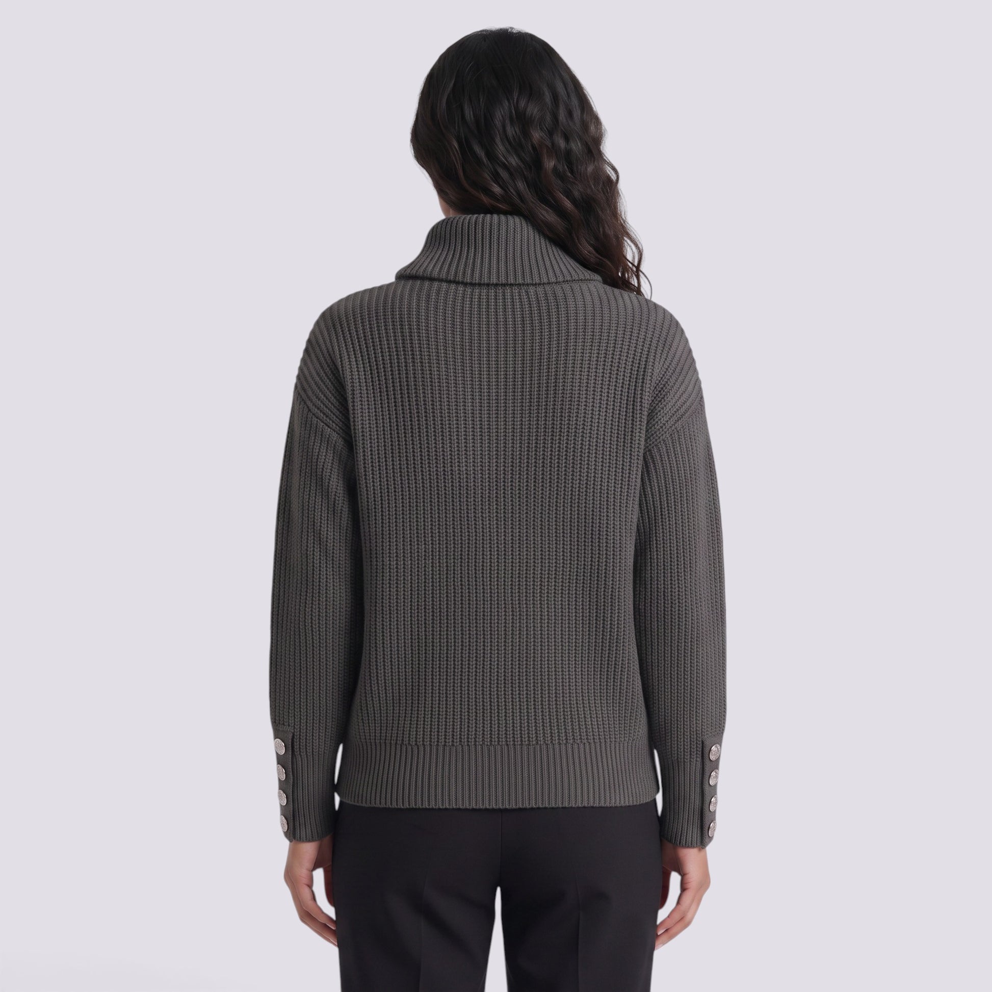Jersey Mujer Cuello Solapa Manga Farol