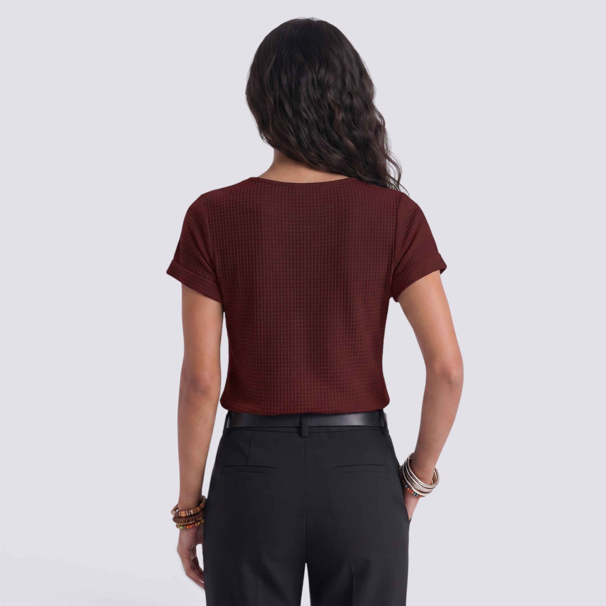 Camiseta Mujer Manga Corta con Encaje