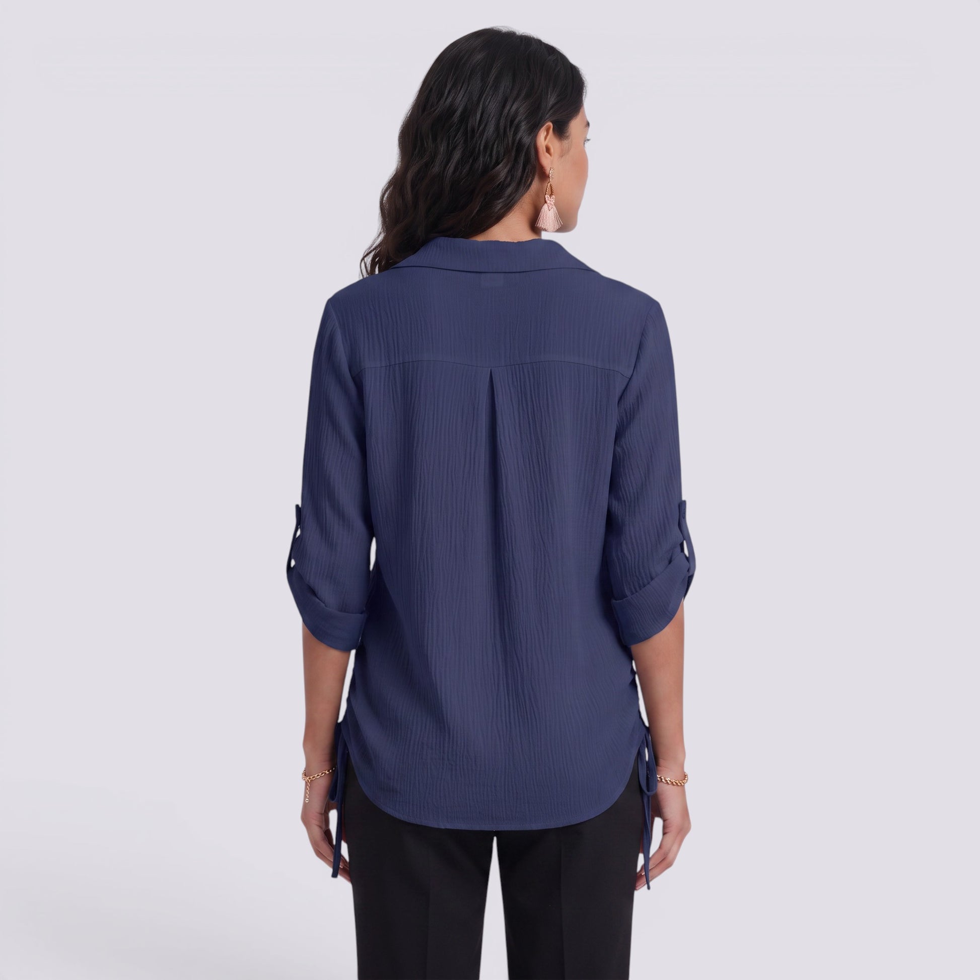 Camisa Playera Mujer Cordones Laterales