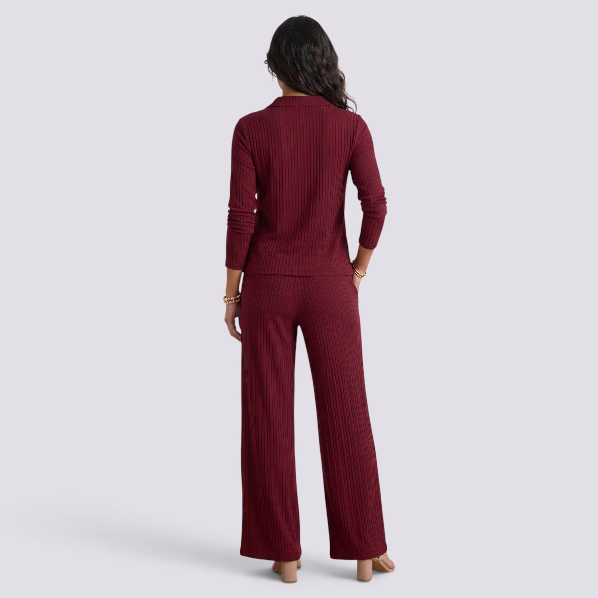 Conjunto Mujer Camisa y Pantalón Ancho