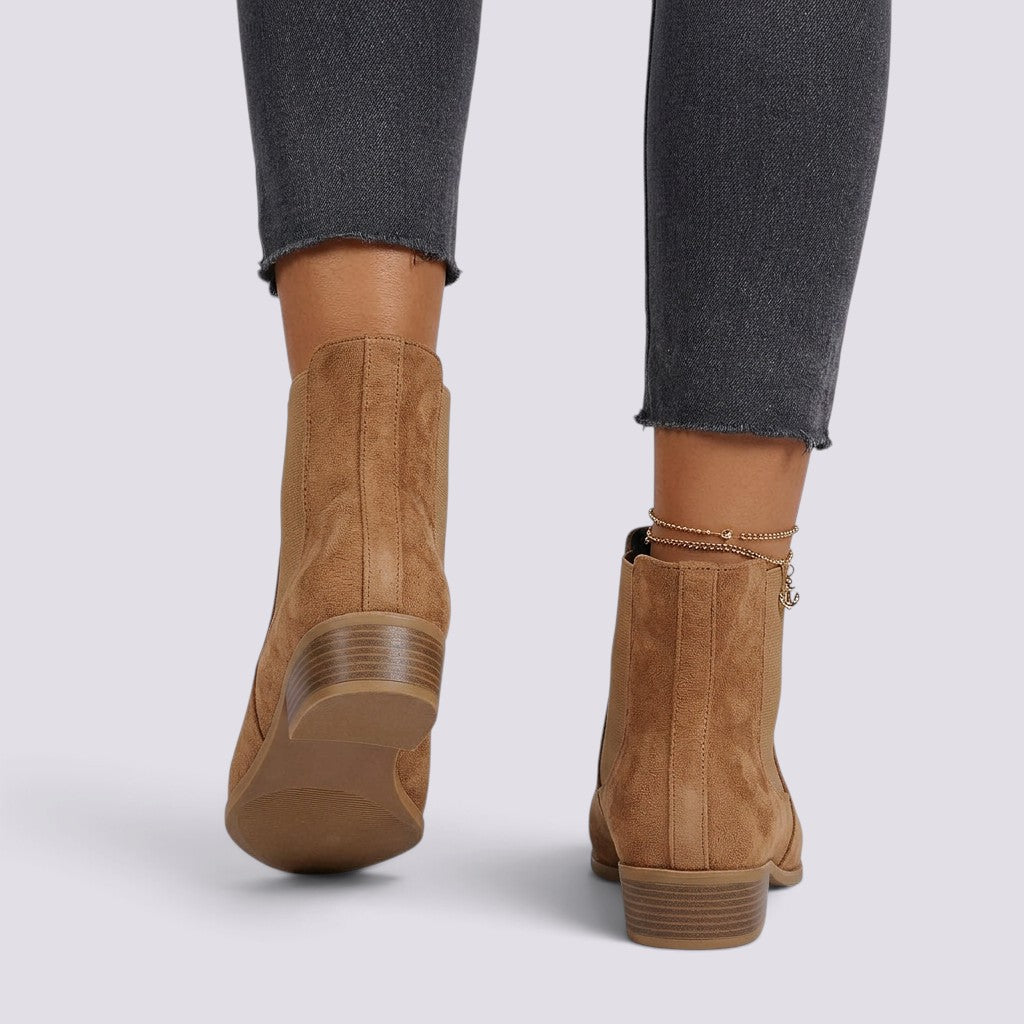 Zapatos de Salón Mujer Tacón Grueso Punta Fina