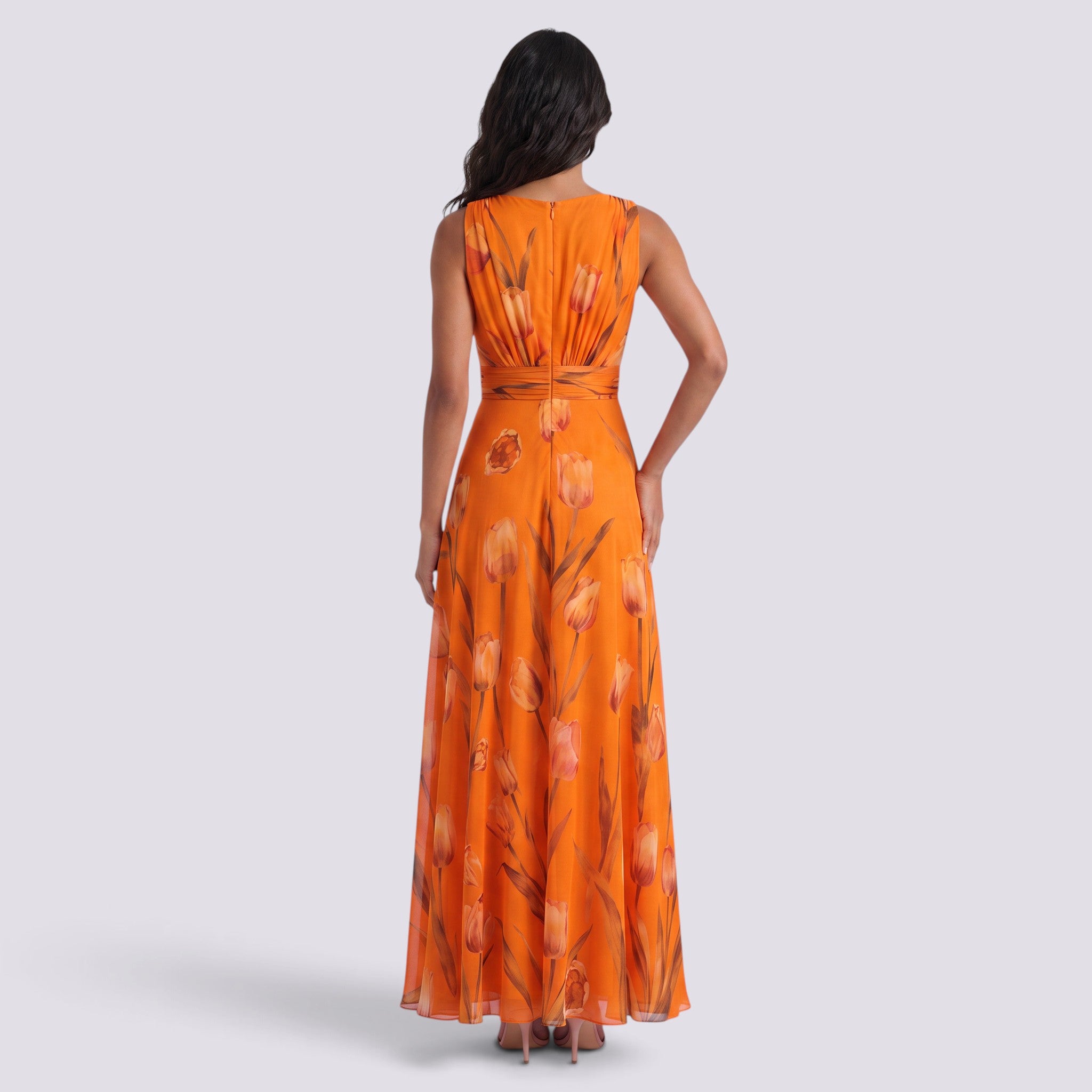 Vestido Largo Fiesta Floral Estampado
