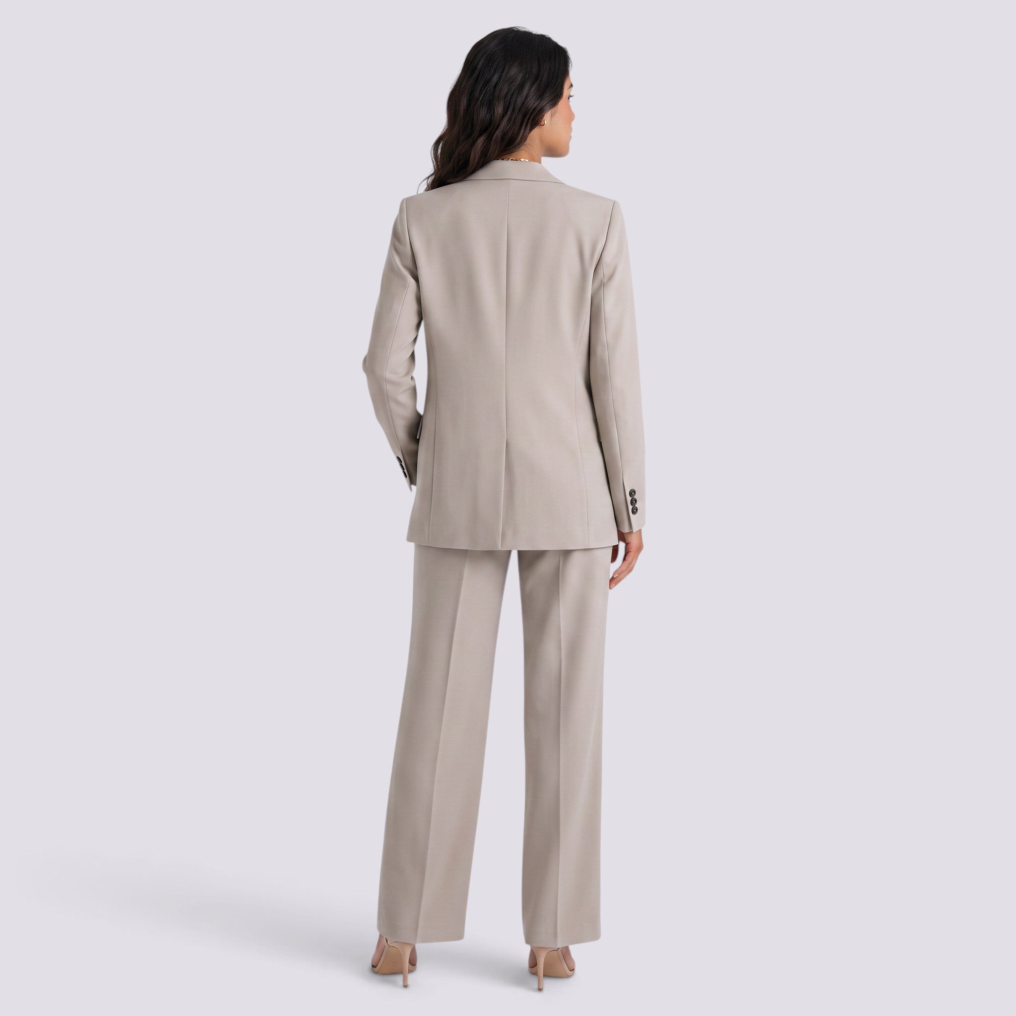 Blazer Mujer Entallado Costuras Decorativas