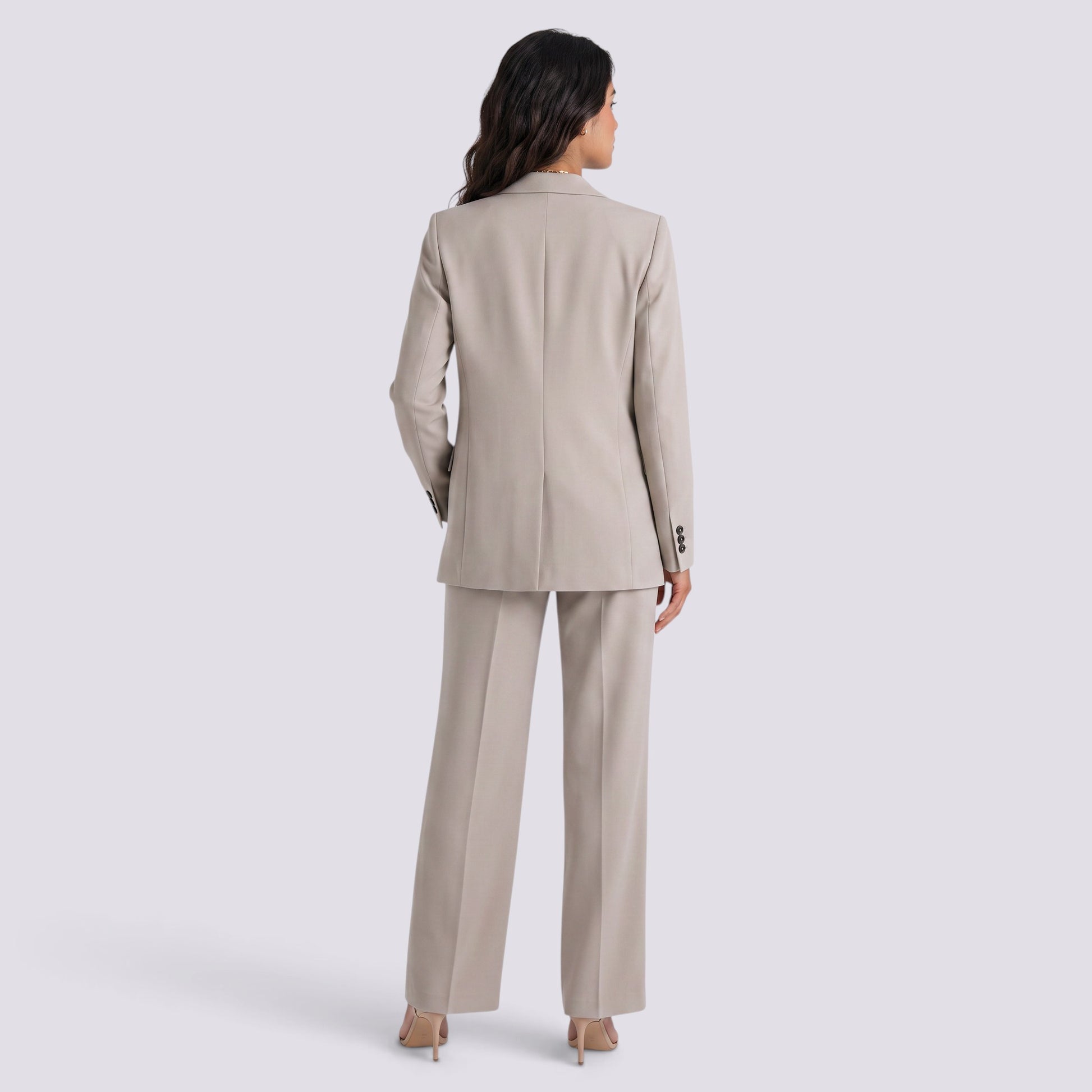 Blazer Mujer Entallado Costuras Decorativas