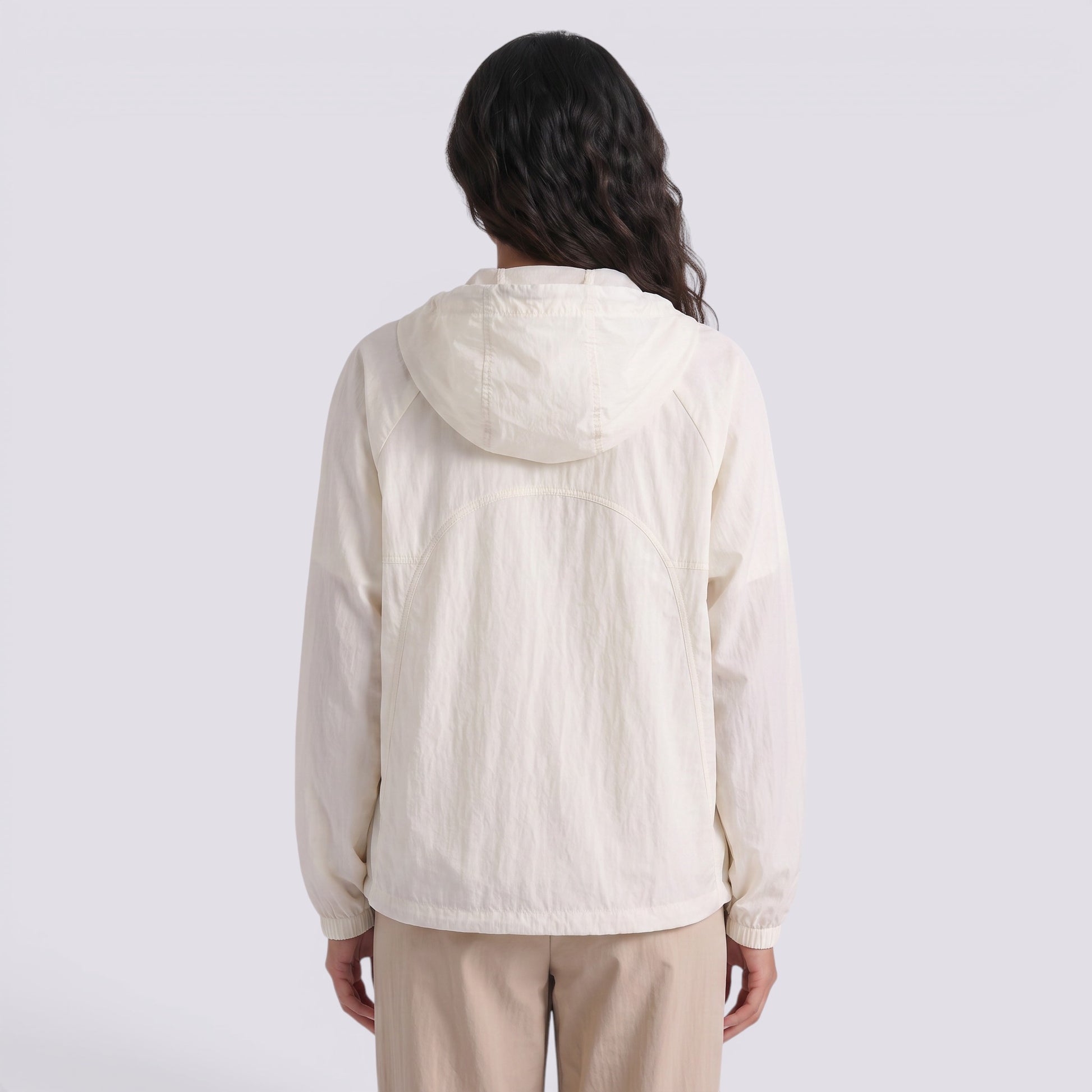 Chaqueta Cortavientos Mujer Ligera con Capucha