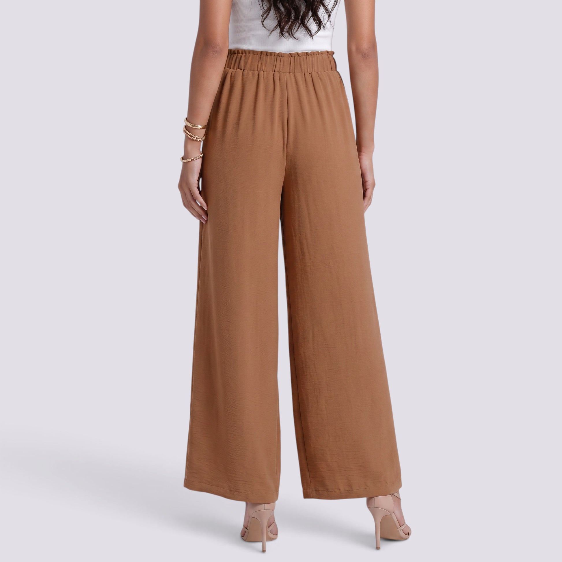 Pantalón Ancho Mujer Cintura Elástica
