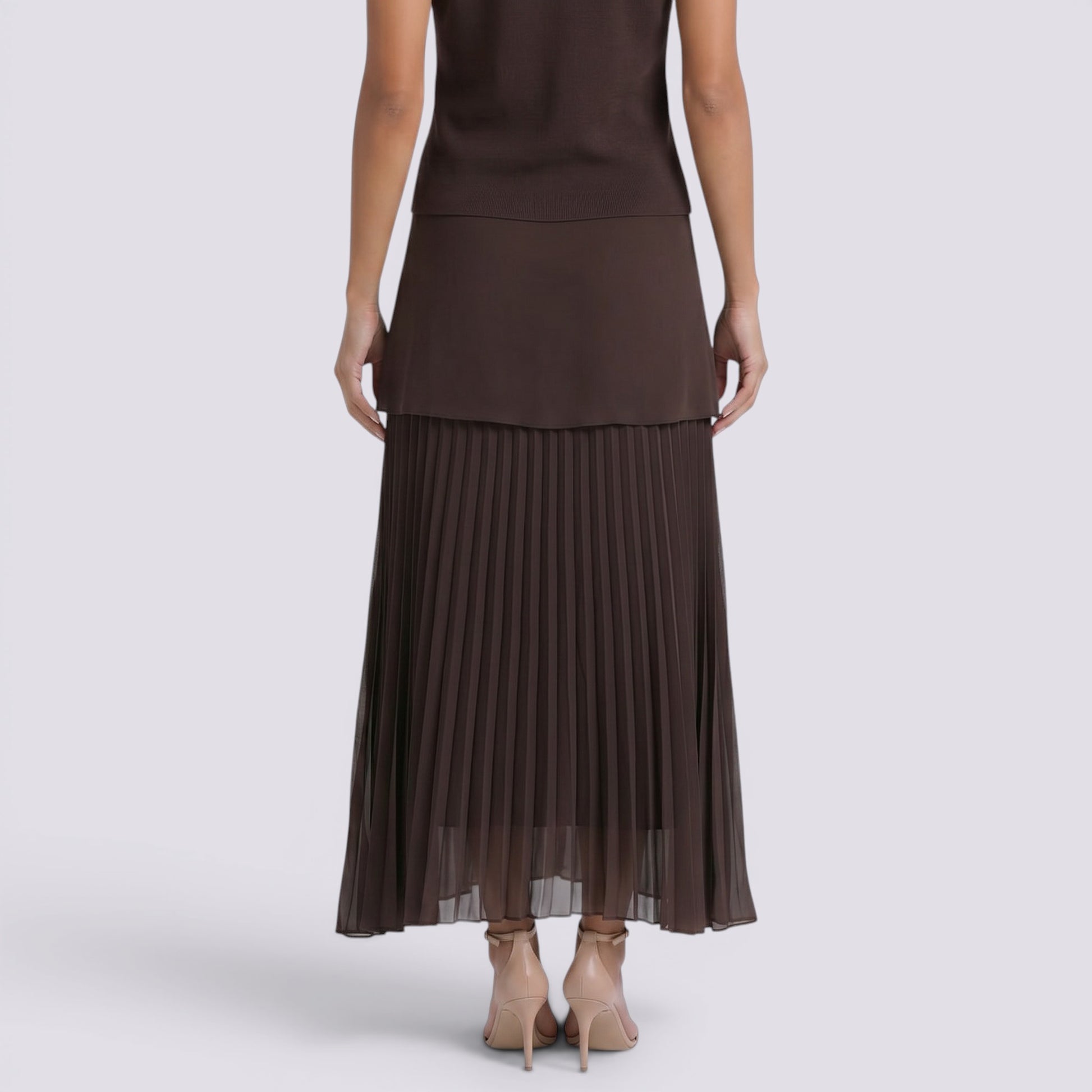 Falda Midi Mujer Cintura Alta
