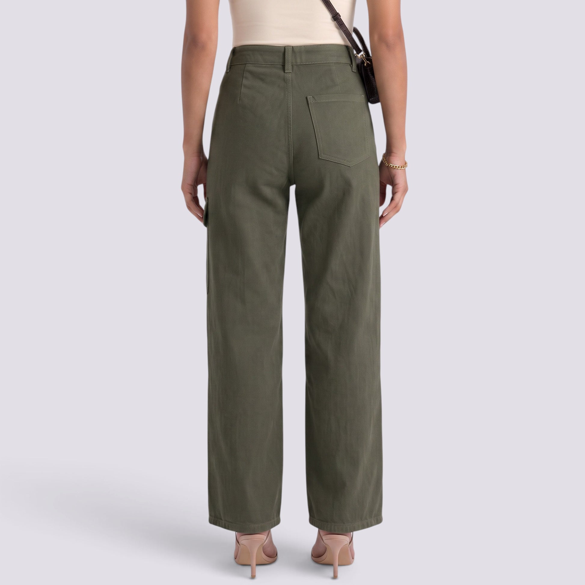 Pantalón Recto Mujer Cintura Alta Holgado