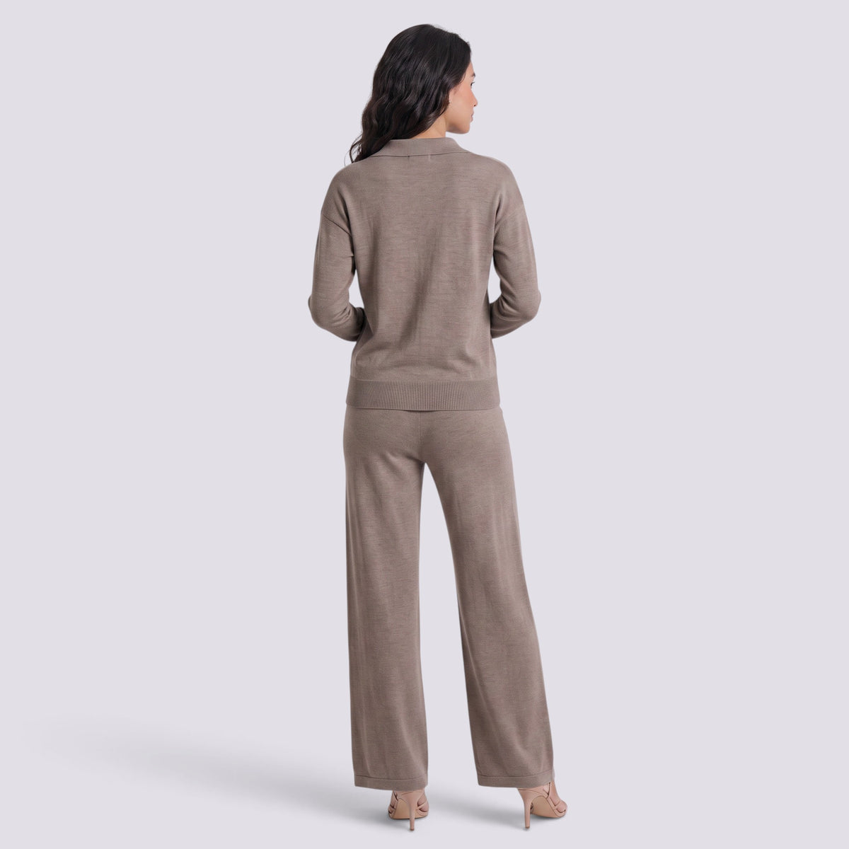 Conjunto Punto Mujer Polo Pantalón Ancho