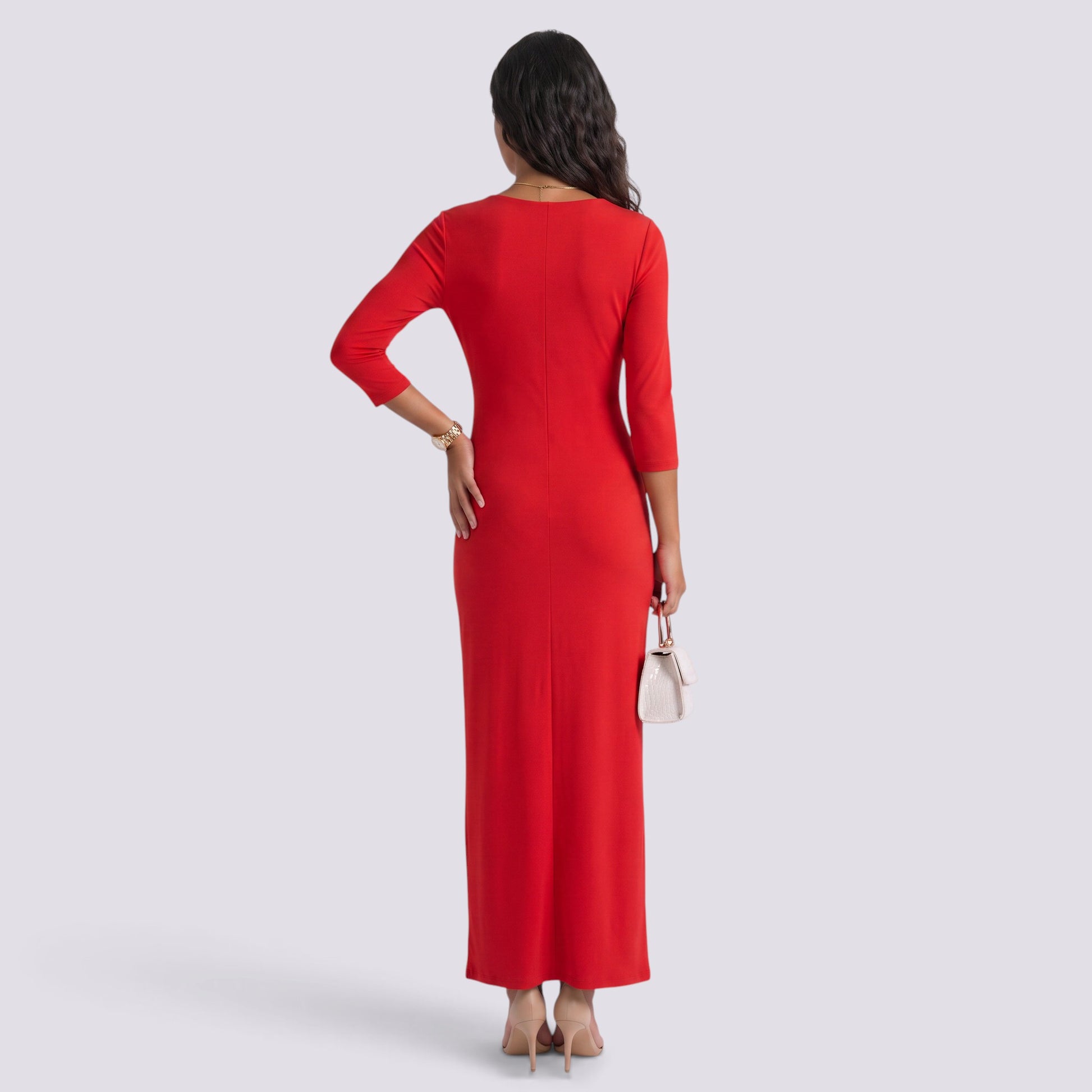 Vestido Largo de Fiesta Mujer Elegante Larga Talle Alto
