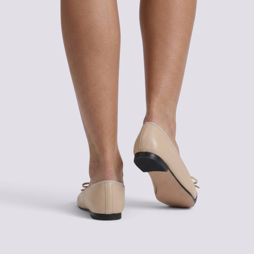 Zapatos Mujer Bailarinas con Escote Redondo Lazo