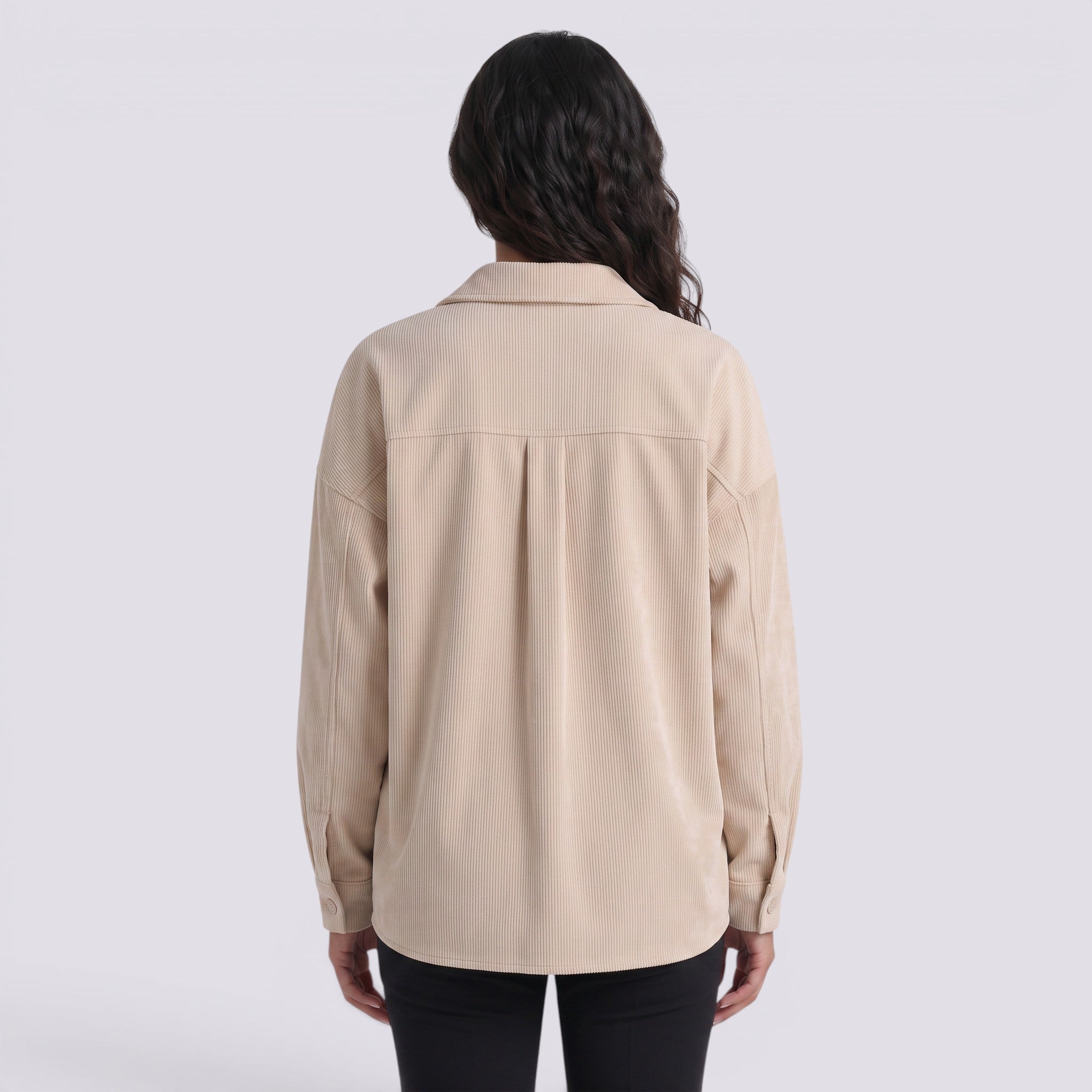 Camisa Chaqueta Mujer Holgada de Pana Vintage