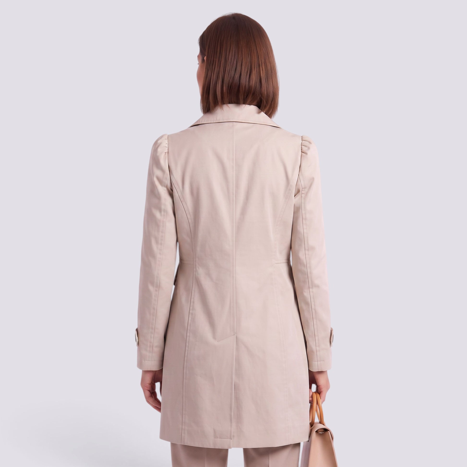Gabardina Mujer Larga Entallada Elegante