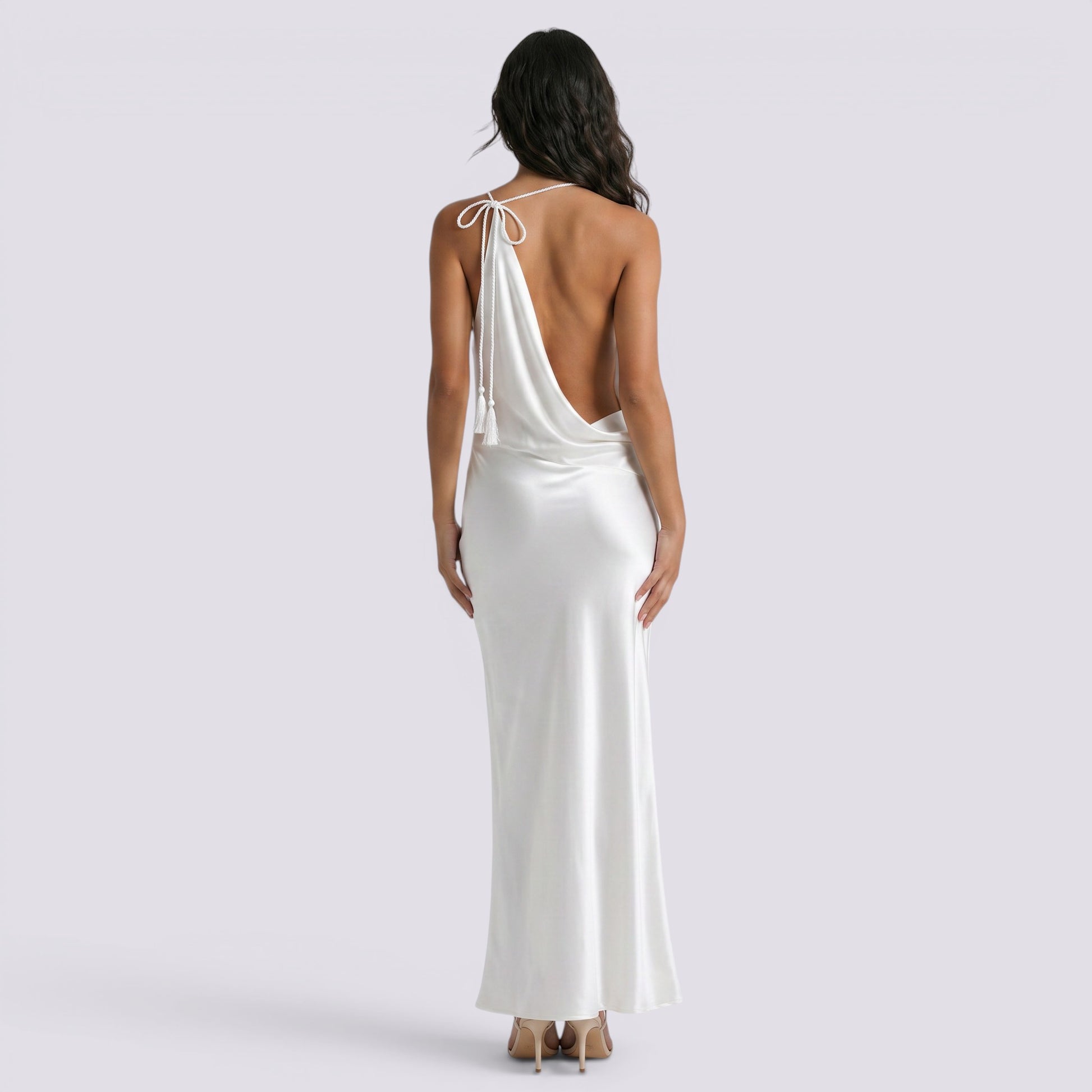 Vestido de Fiesta Mujer Halter Elegante de Noche