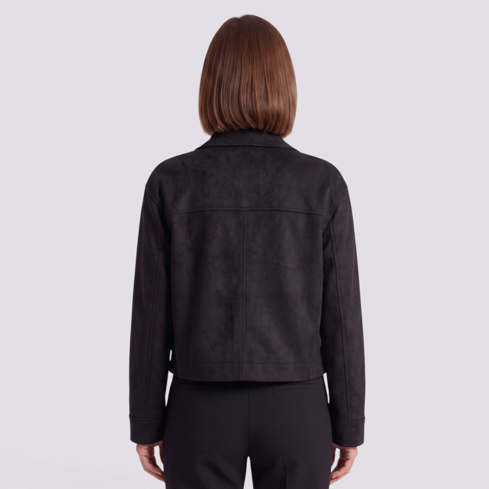 Chaqueta Corta Mujer Efecto Ante