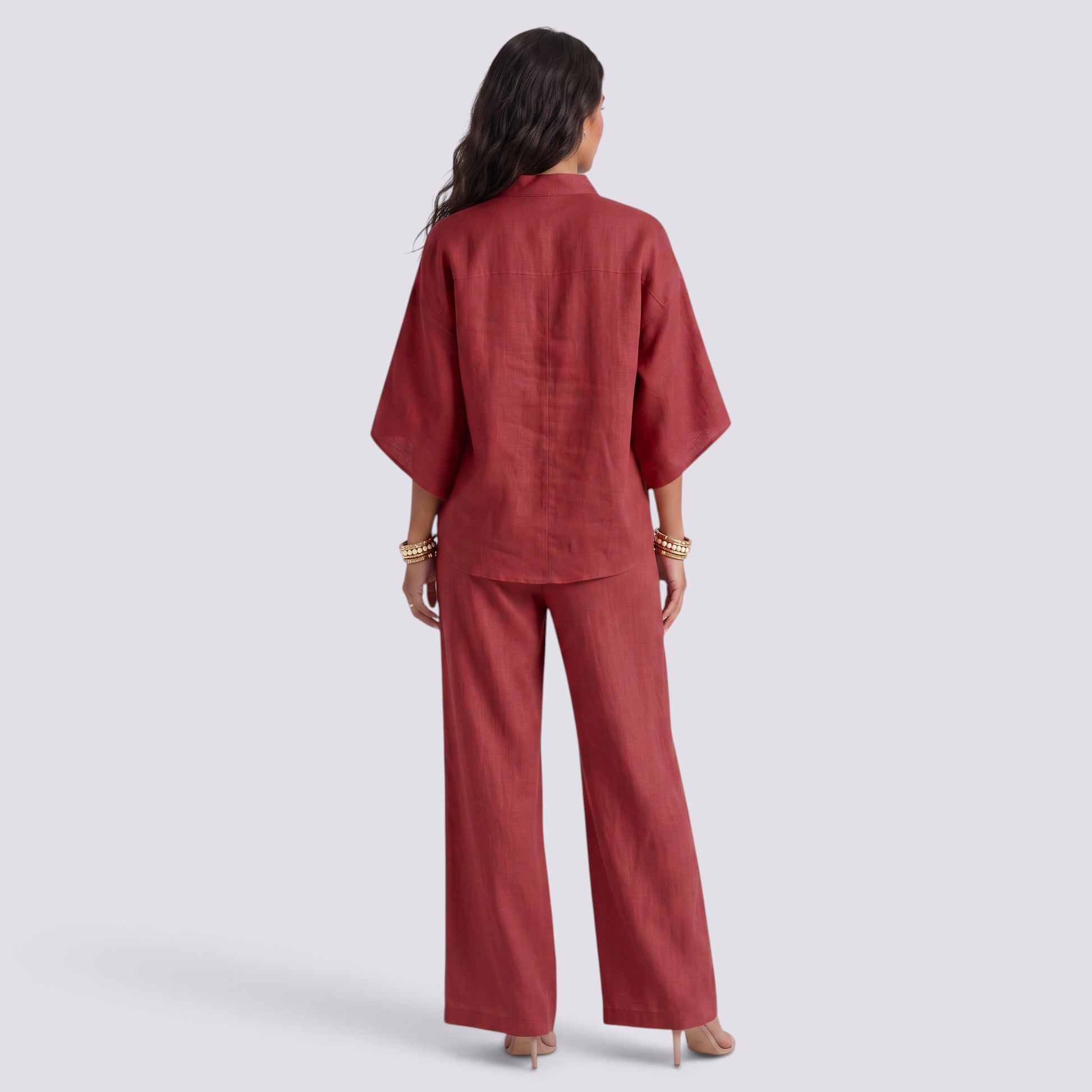 Conjunto Mujer Top y Pantalón Recto