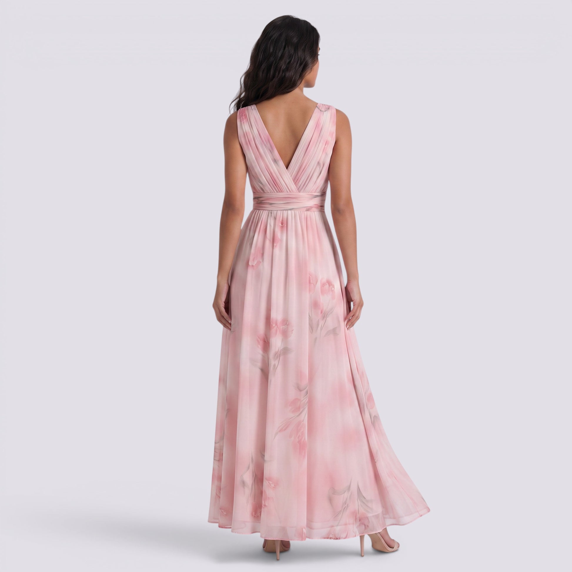 Vestido Largo Fiesta Floral Estampado