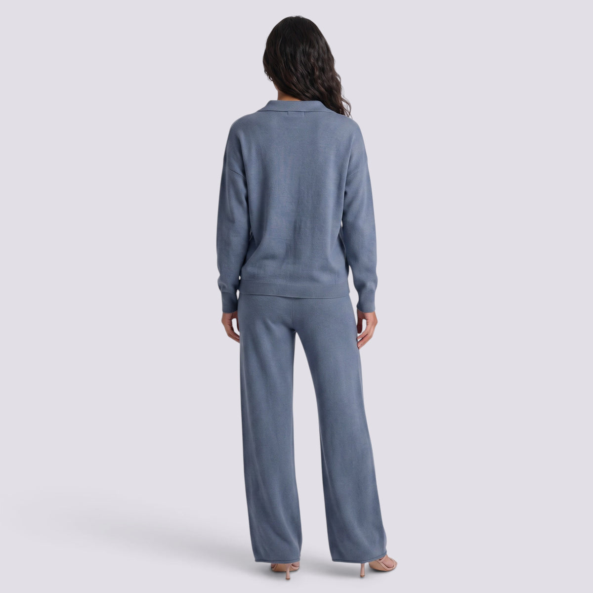 Conjunto Punto Mujer Polo Pantalón Ancho
