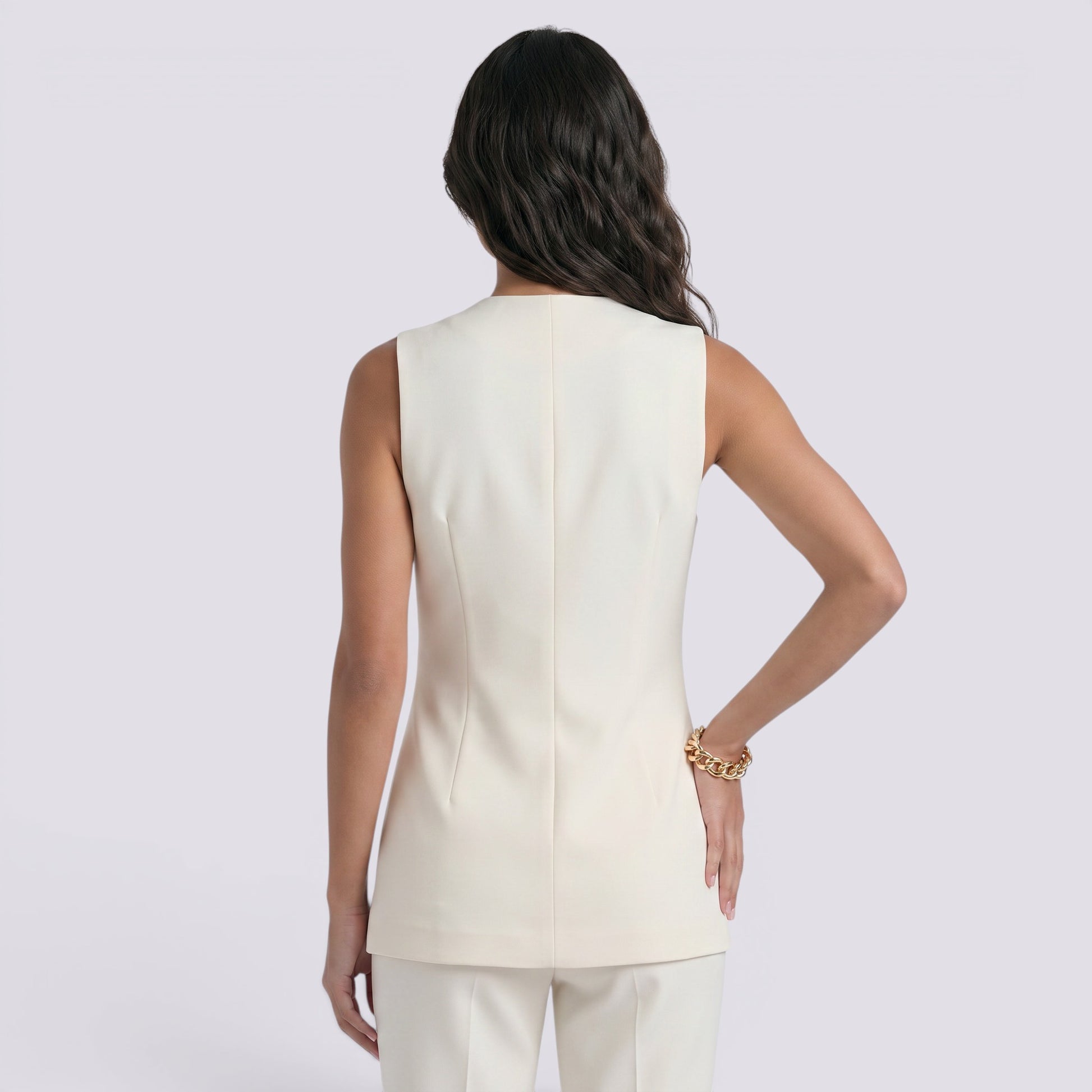 Top Chaleco Mujer con Botones