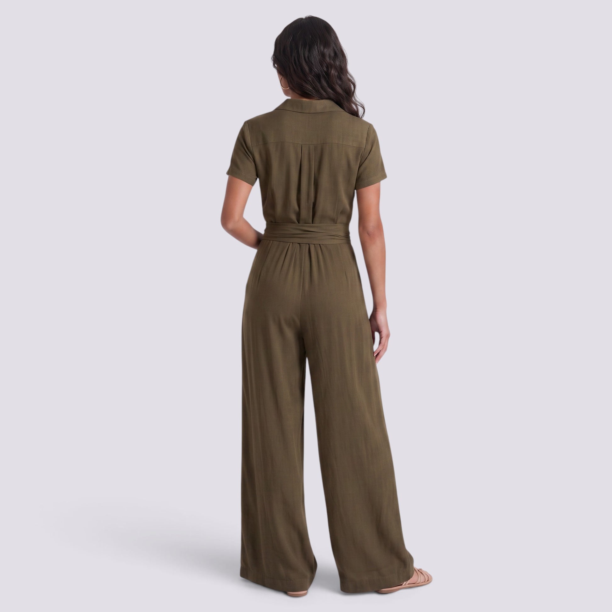 Conjunto Mujer Camisa Pantalón Cintura Alta Mujer Palazzo