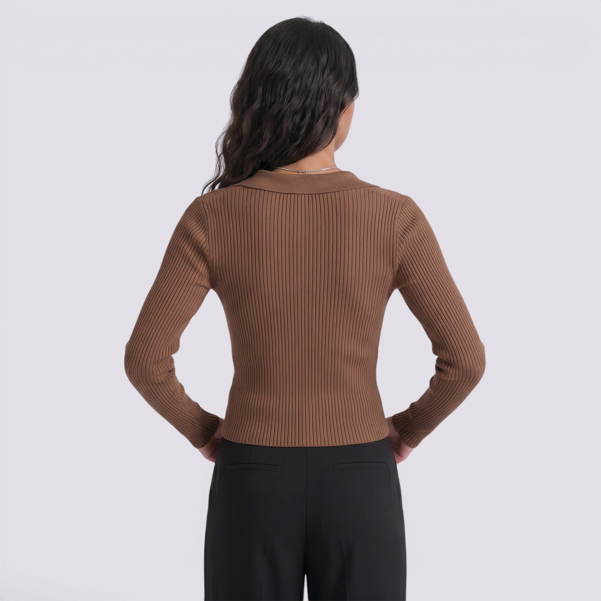 Cárdigan Mujer de Punto Escote Pico